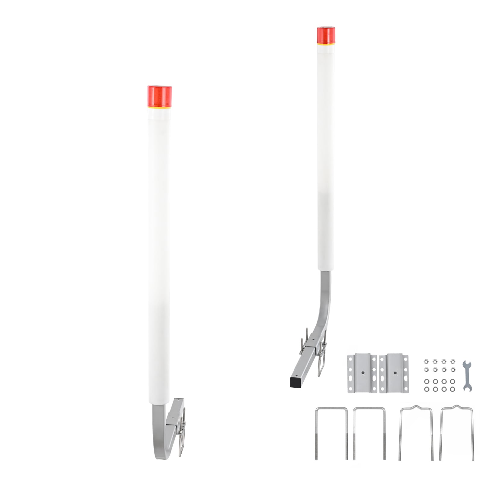 VEVOR CTCDGDLX40YC7S4TUV0 Marine Trailer Guide Set, 46inch LED Illuminated Guide Poles, Pair Of Steel, Corrosion-resistant, with PVC Covering, Suitable For Ski, Fishing, and Sailboat Trailers 2024