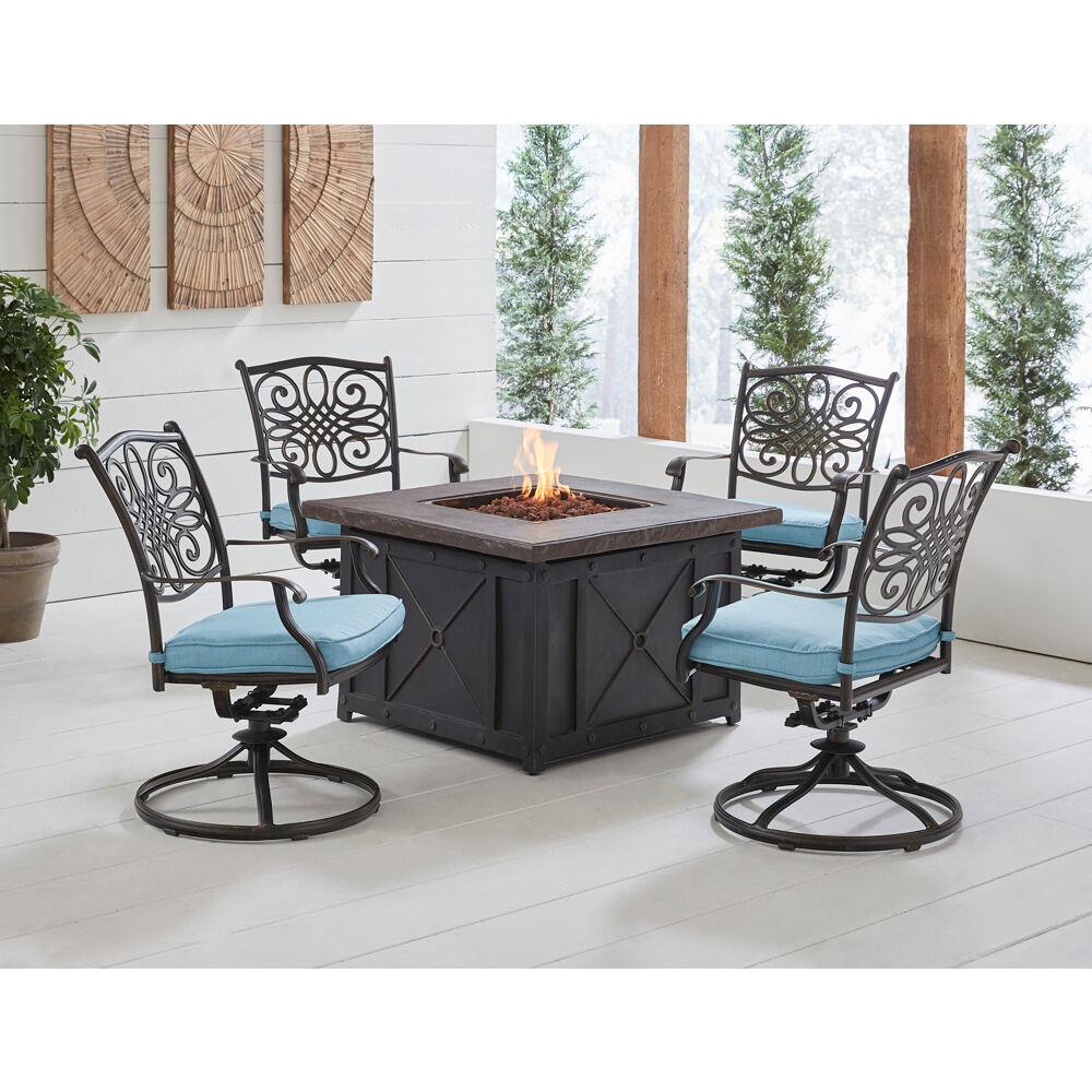 Hanover TRAD5PCDSW4FP-BLU Patio-Conversation-Sets - View #9