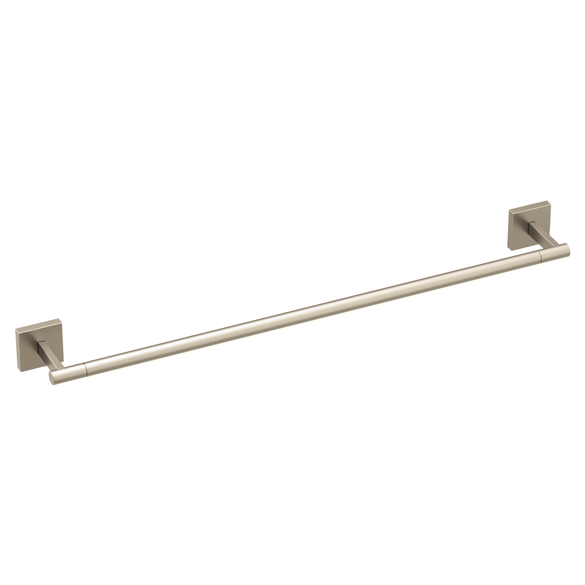 Modern Brushed Nickel Wall Mounted Towel Bar, 24-inch