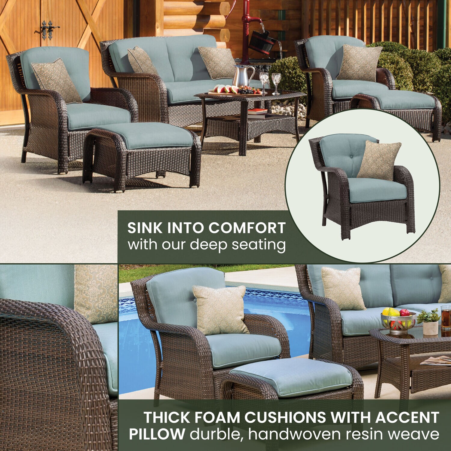 Hanover STRATHMERE6PCBLU Patio-Conversation-Sets - View #5