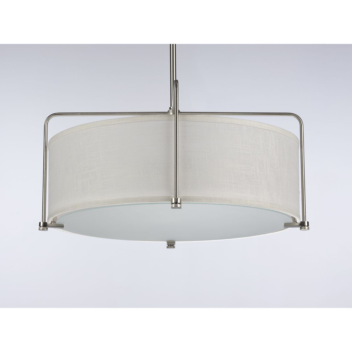Kempsey Brushed Nickel 3-Light Semi-Flush Convertible Ceiling Light