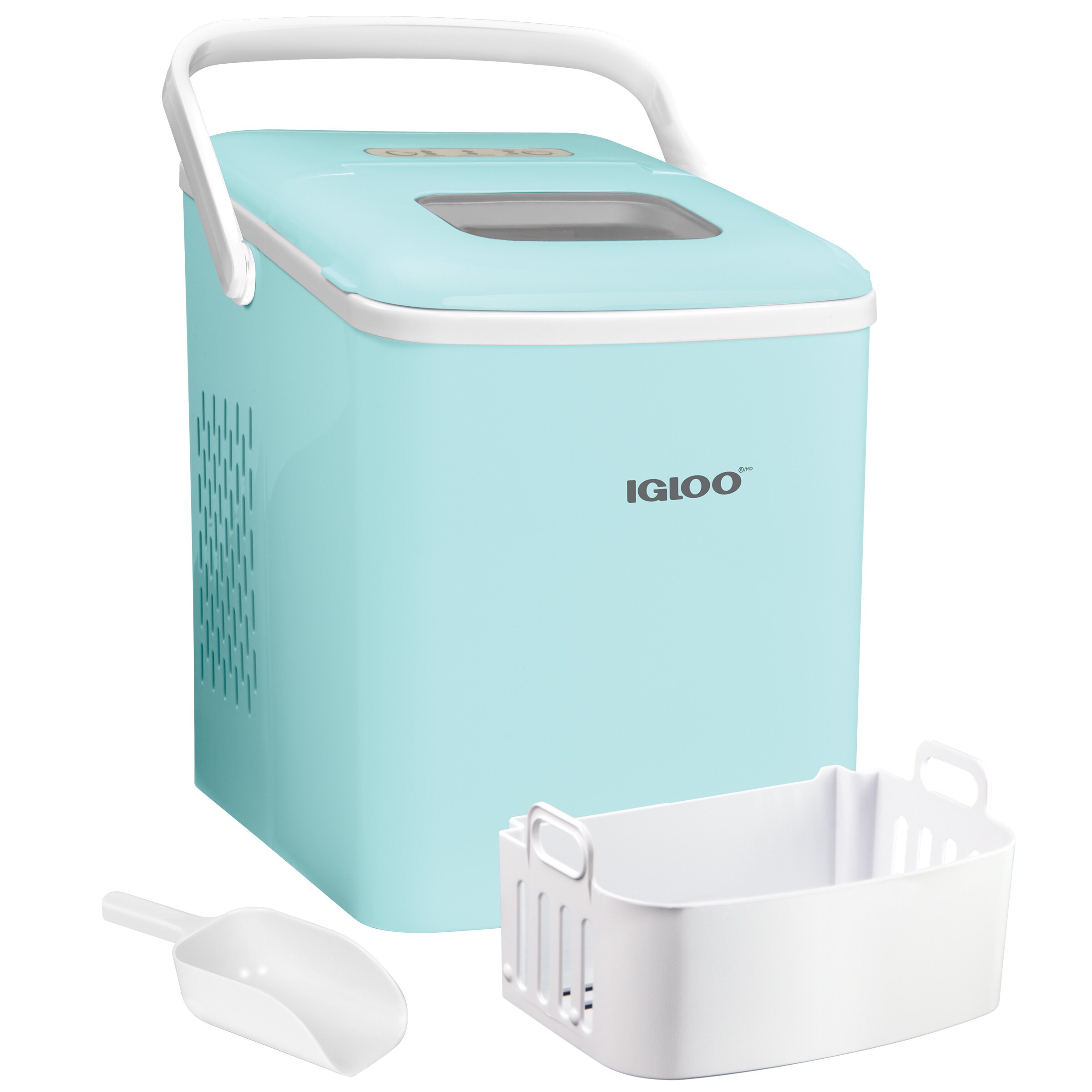 Igloo ICE103 Counter Top Ice Maker with Over-Sized Ice Bucket, Stainless  Steel & 4 Ounce Stainless Steel Ice Scoop