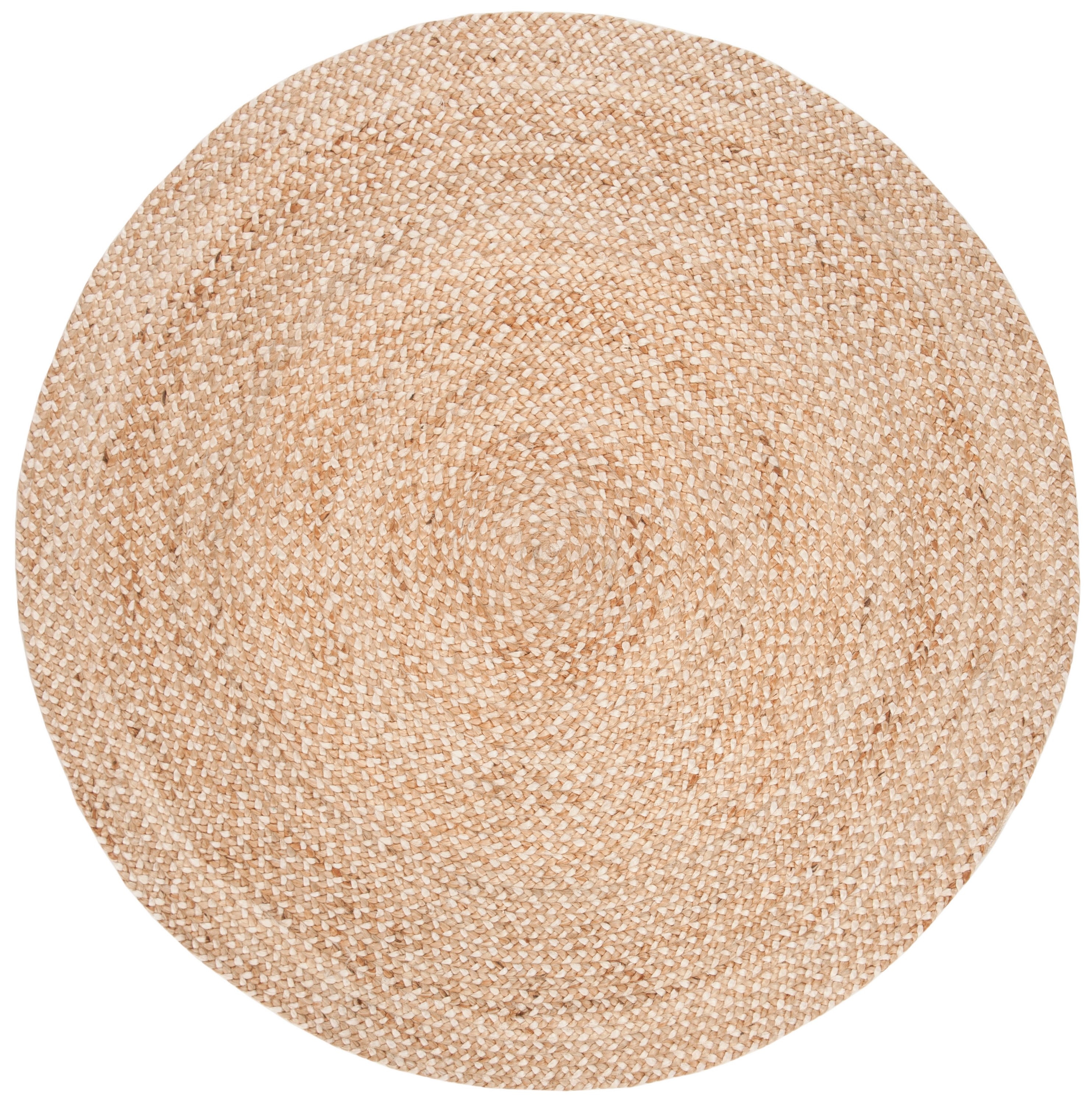 Ivory Bliss Hand-Knotted Round Natural Fiber Rug, 4' Diameter