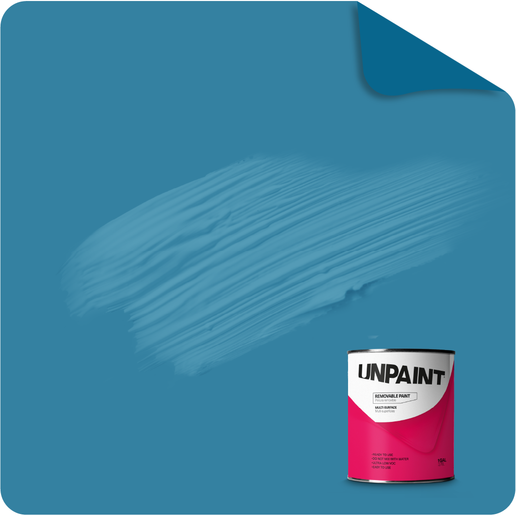 UNPAINT Matte Blue Aqua Sky Water-based Interior Paint ( 1-quart ) ##3481A1