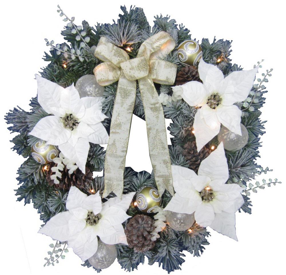 Holiday Living 30-in Indoor Green Pine Artificial Christmas Wreath