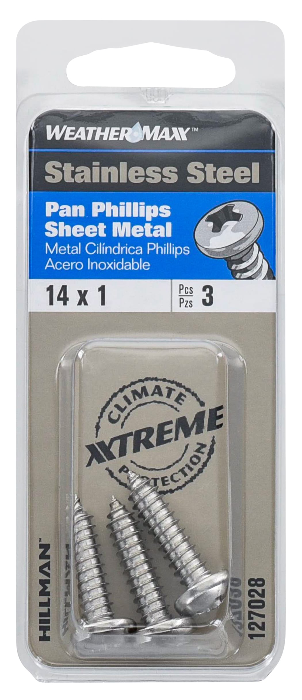 Hillman #14 x 1-in Phillips-Drive Standard Sheet Metal Screws (3-Count ...