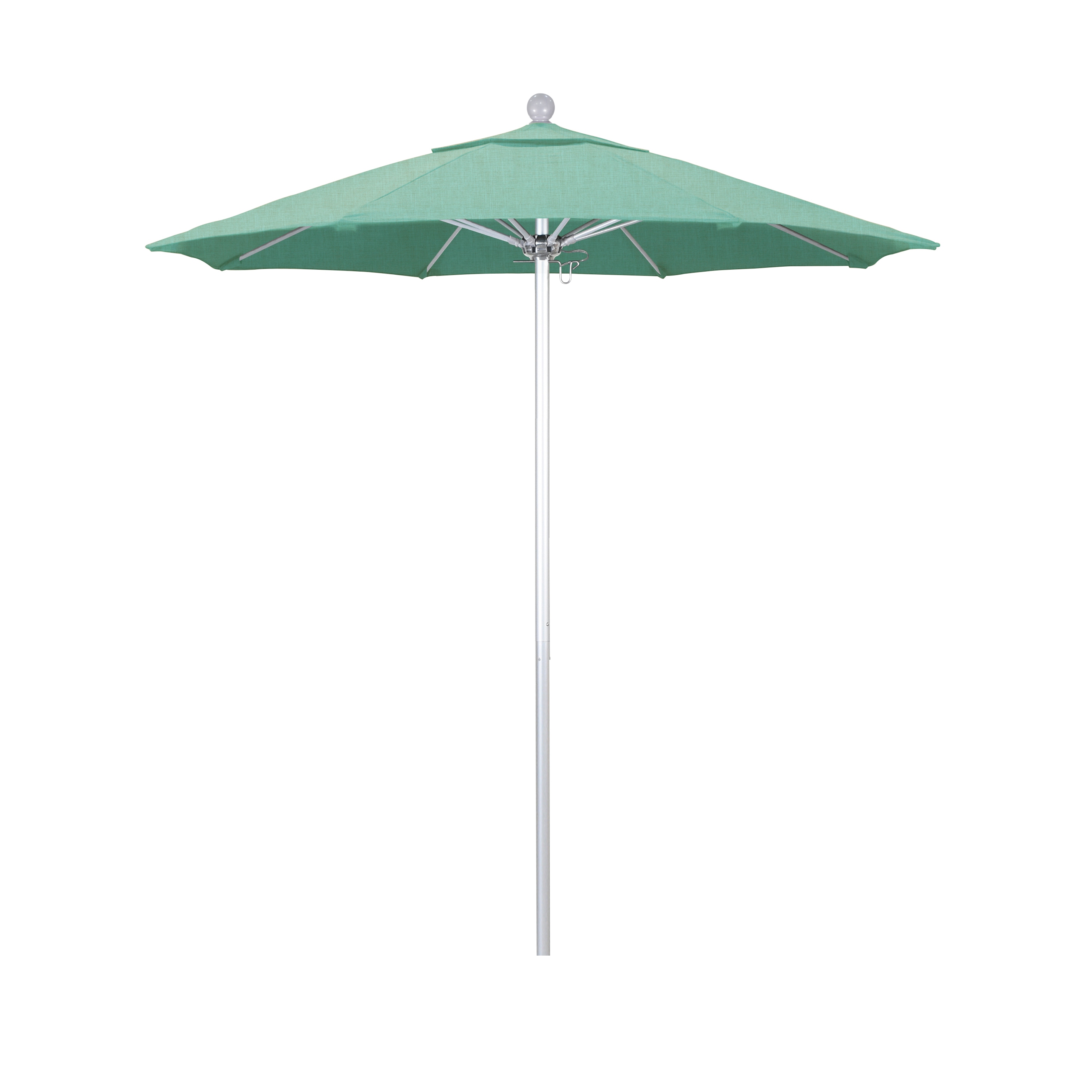 California Umbrella ALTO758002-48020 7.5-ft Aluminum Blue No-tilt Market Patio Umbrella
