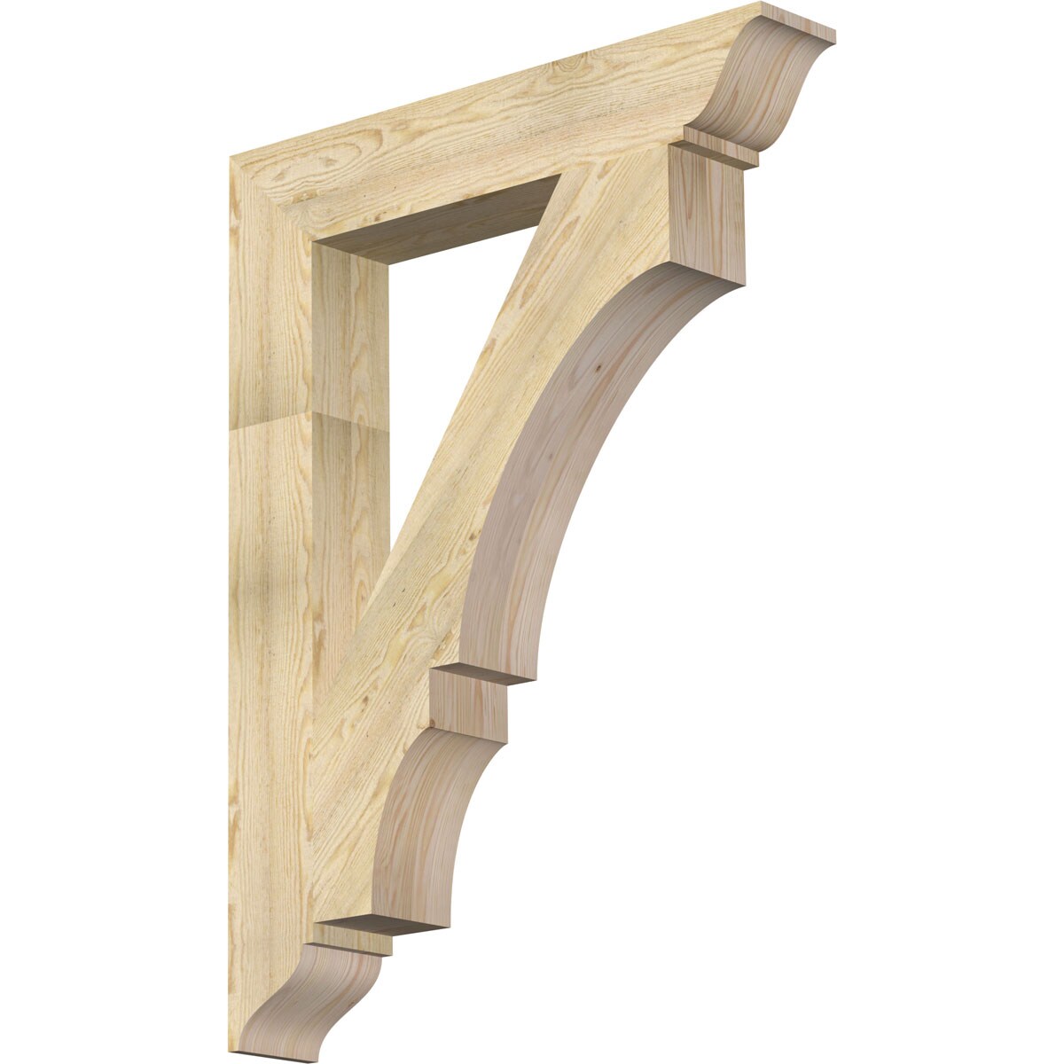 Ekena Millwork BKT06X36X48BOA01RDF Balboa traditional rough sawn 6-in x 36-in x 48-in Douglas fir Brown Wood Standard bracket