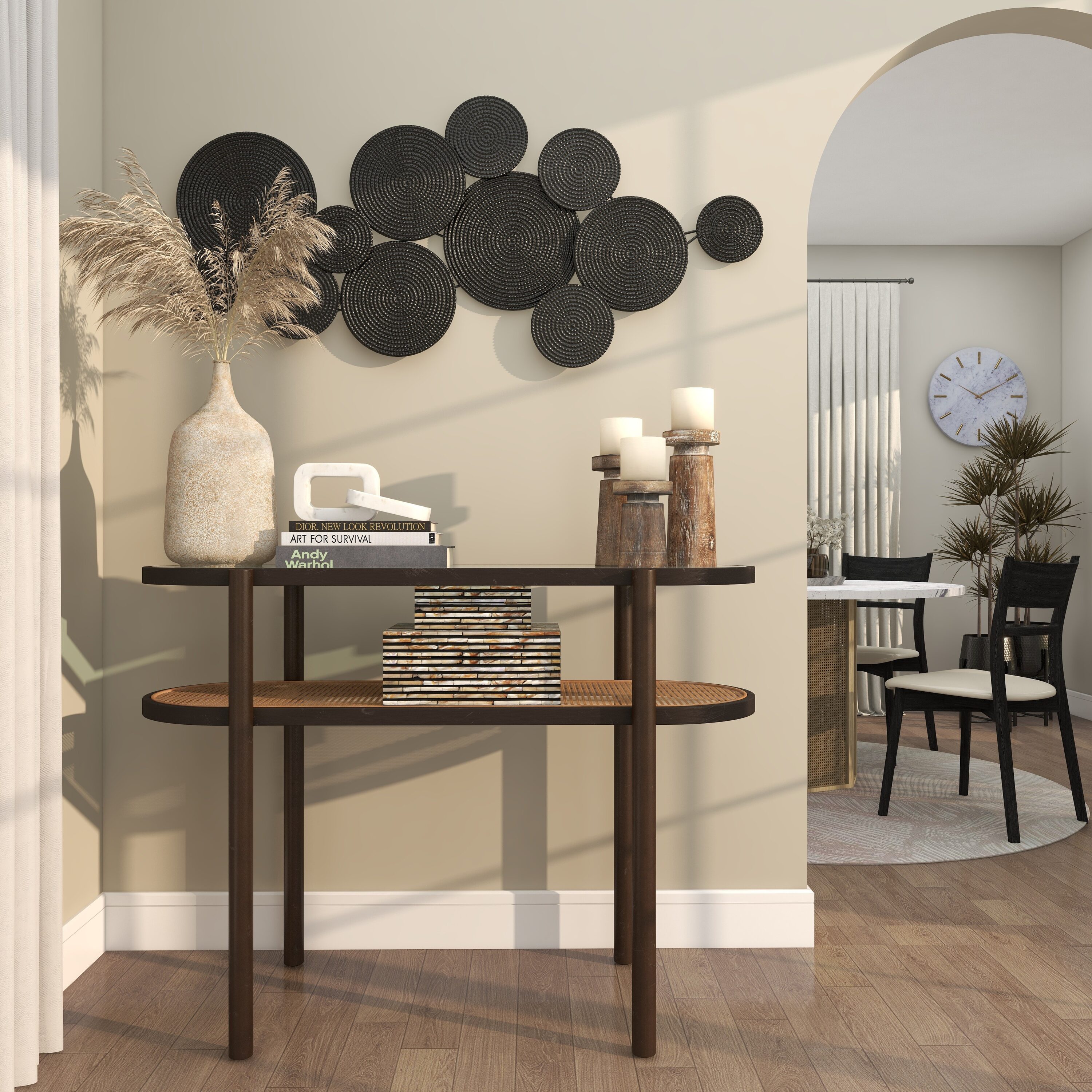 Black Iron Contemporary Abstract Wall Sculpture