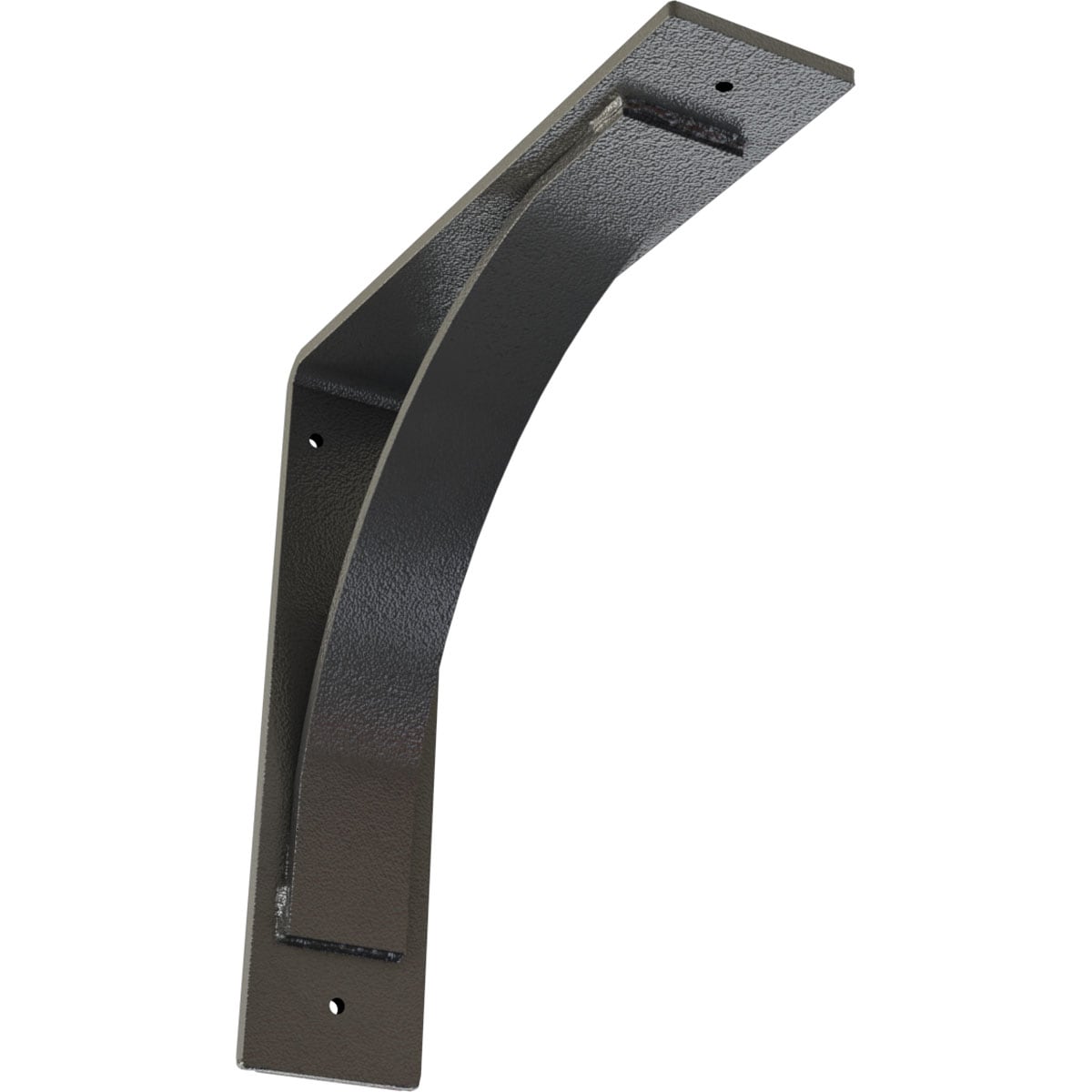 Ekena Millwork BKTM03X12X12MOHGY Morris Morris 12-in x 3-in x 12-in Gray Steel Mounting bracket