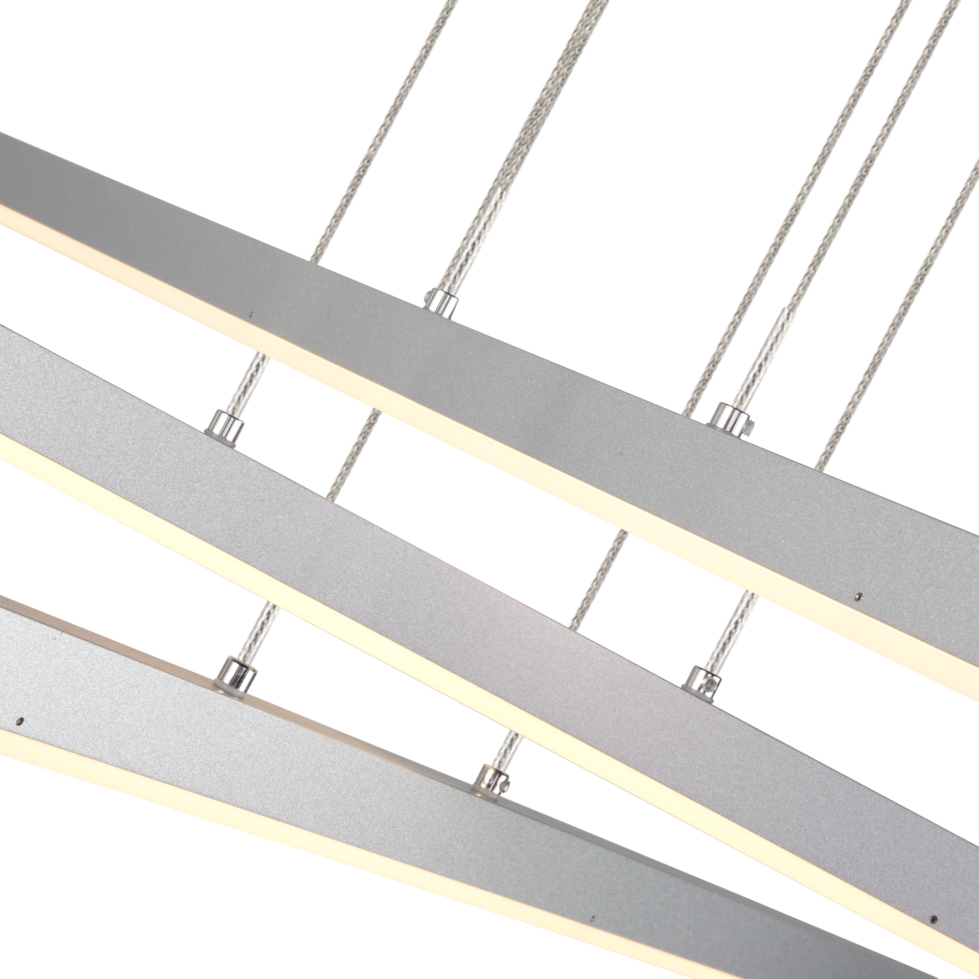 Sirius 40" Silver Aluminum Integrated LED Adjustable Pendant