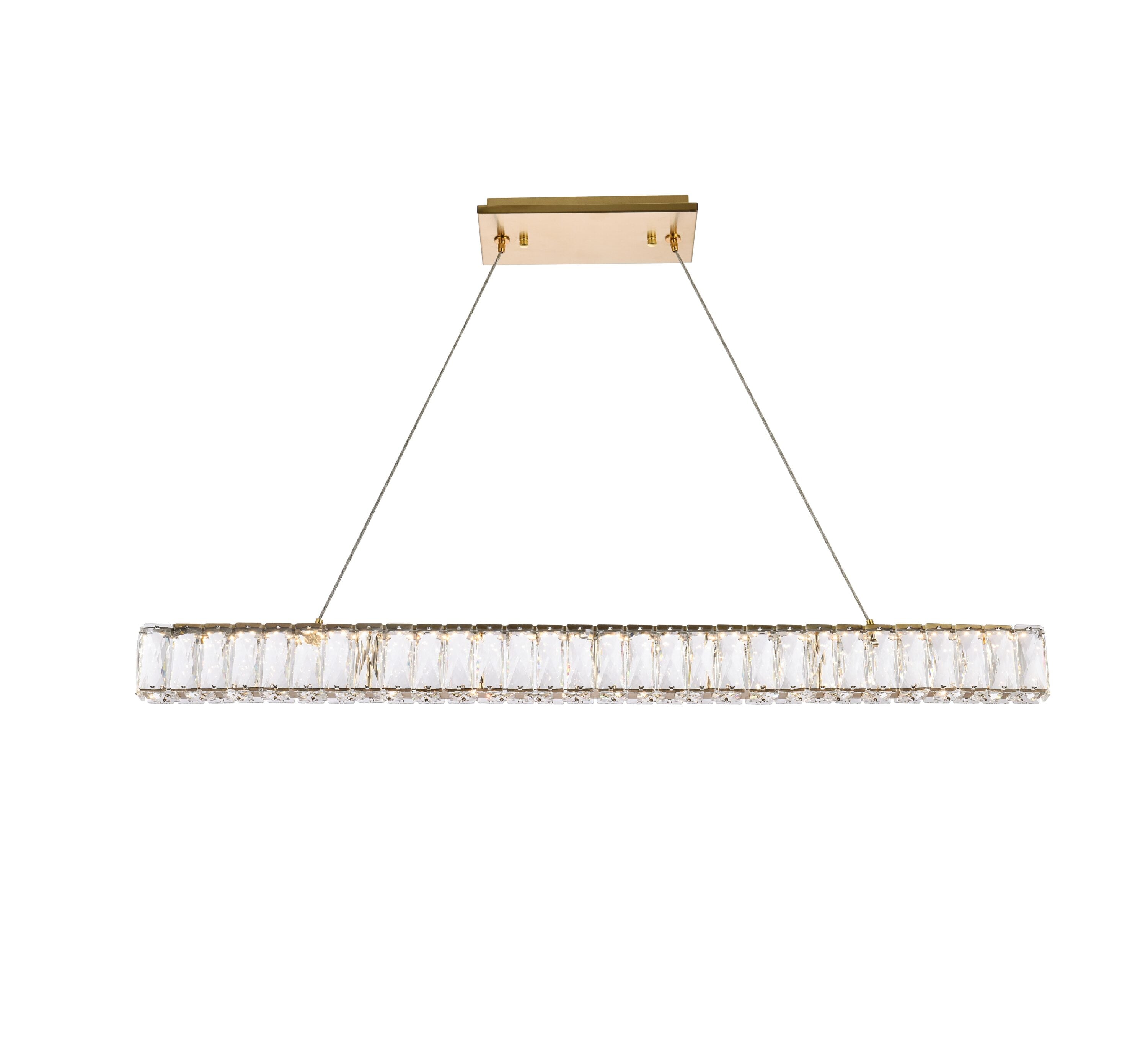 Elegant Decor HF10506D38G Home Furnishing 1 -Light Gold Modern/contemporary Linear Integrated LED Large Hanging Pendant light
