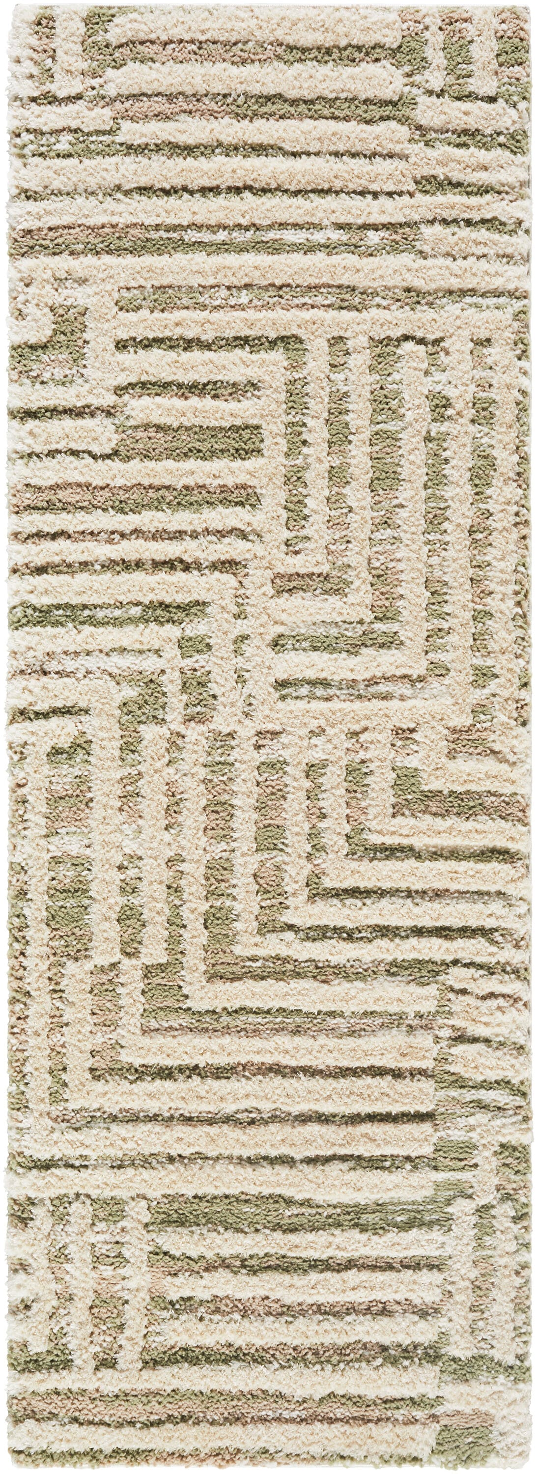 Origin 21 671767 Gray Alabaster Stone 2 x 8 (ft) Loomed Polyester Gray Rectangular Indoor Geometric Runner rug