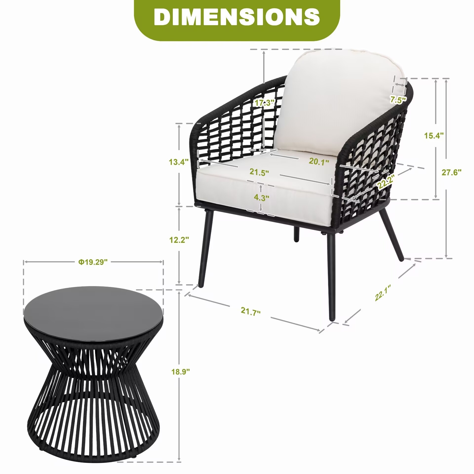 Nuu Garden SAS002-01B Patio-Dining-Sets - View #6