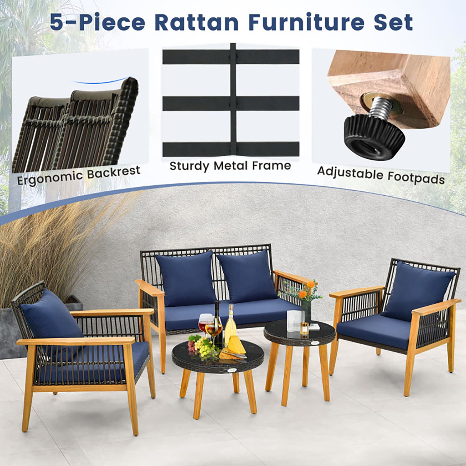 GZMR GZ-SM072G Patio-Conversation-Sets - View #4