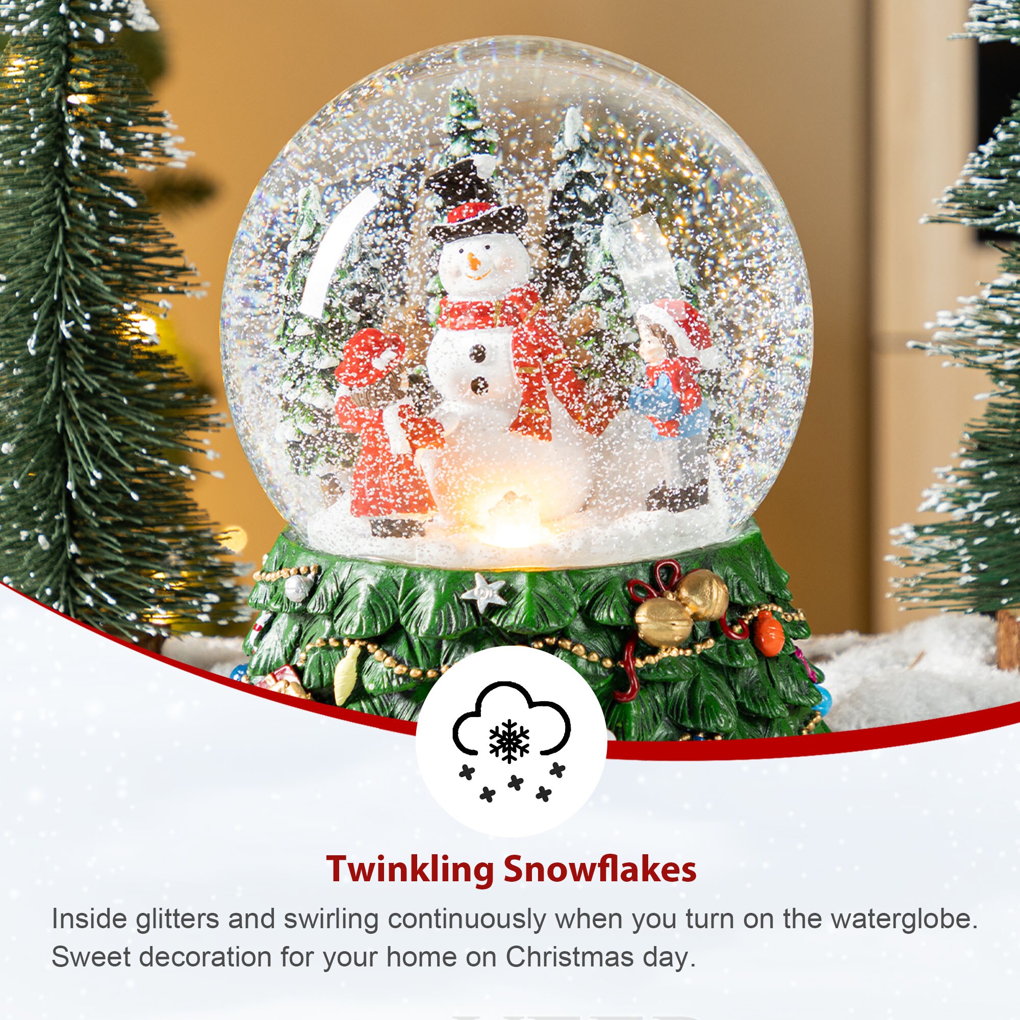 Glitzhome 2040300004 Table-Christmas-Decorations - View #7