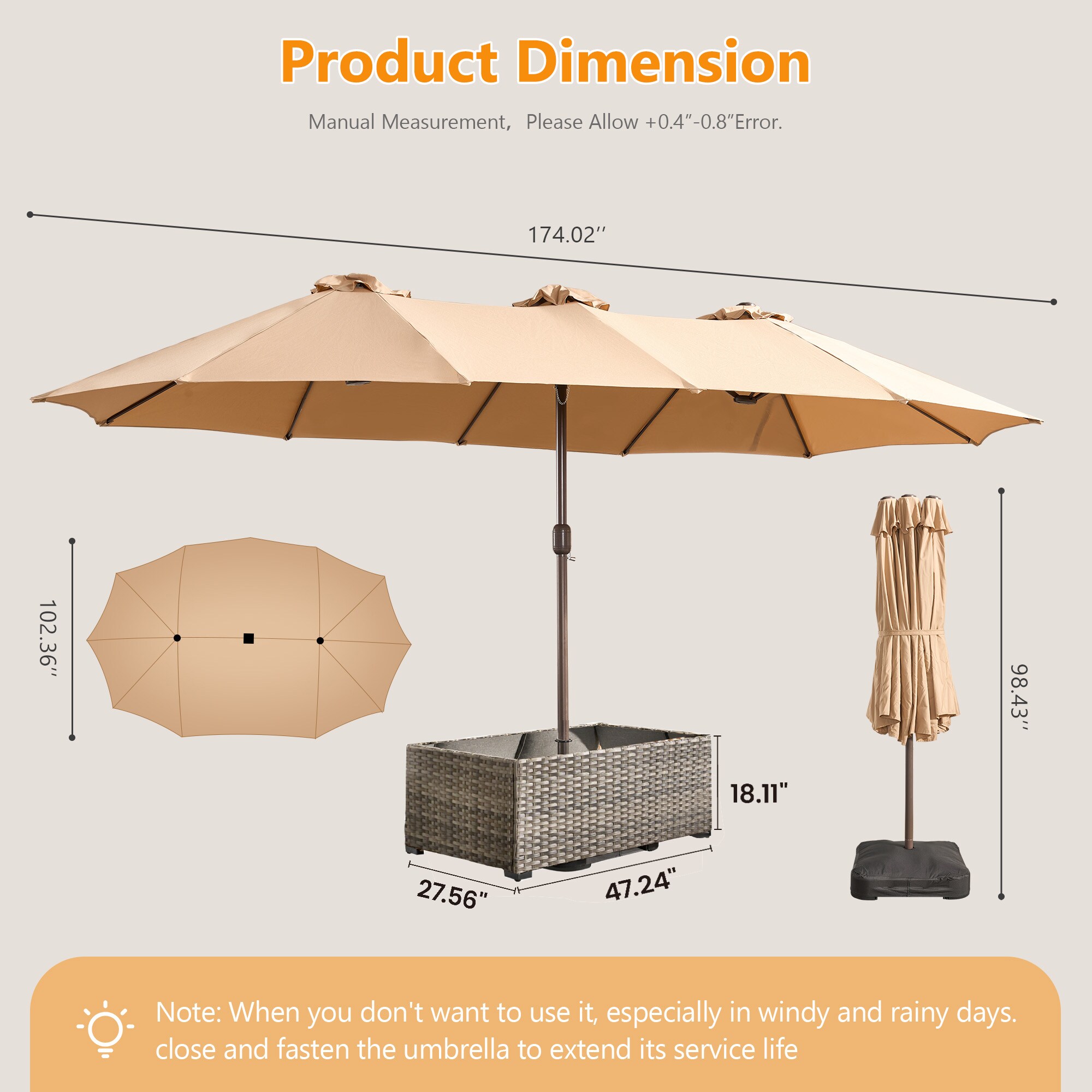 weaxty HMBUMBMI600-GMILT Umbrellas-2 - View #8