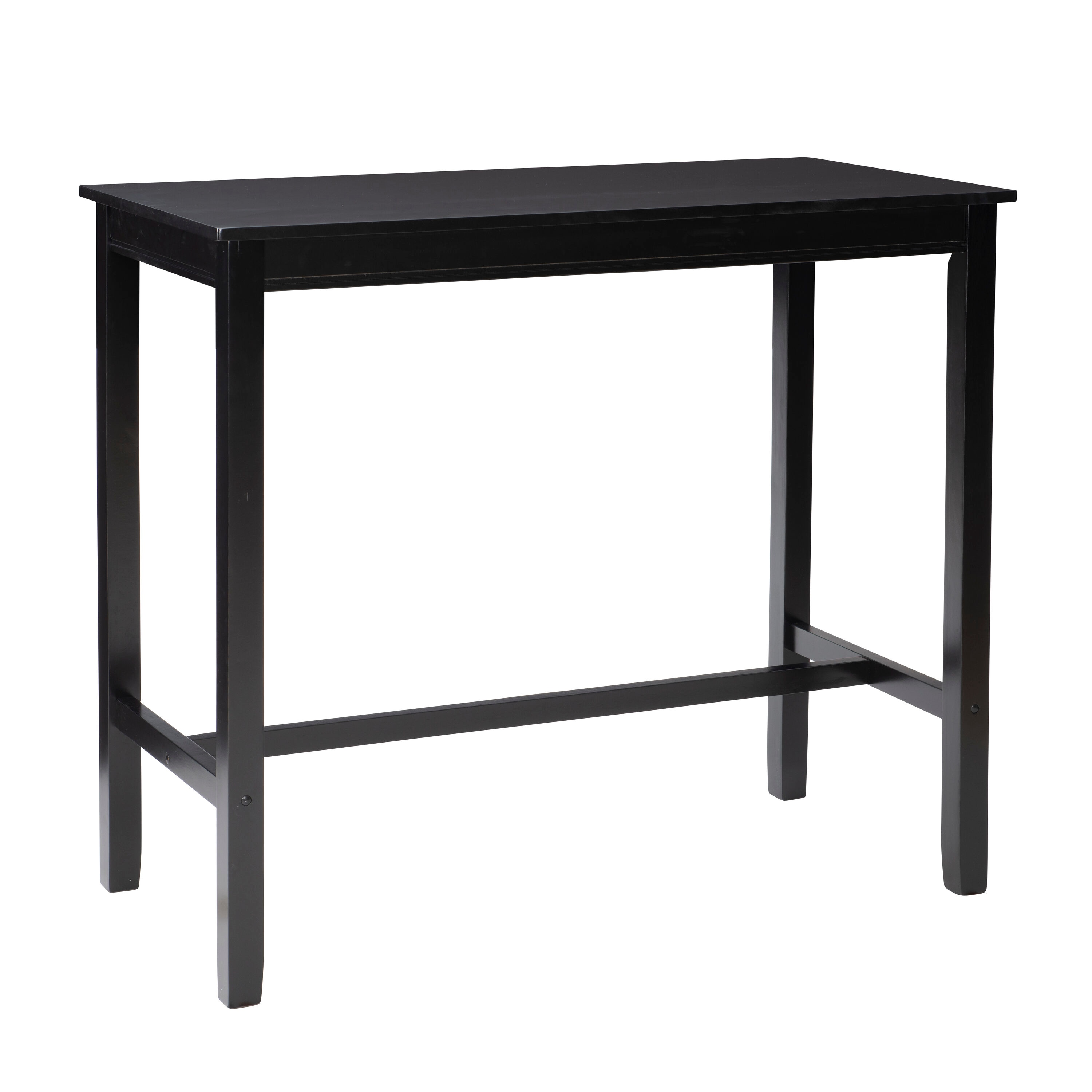 BABOOM Black Composite Base with Wood Top Rolling Kitchen Cart (18.9-in x 41.75-in x 35.25-in)