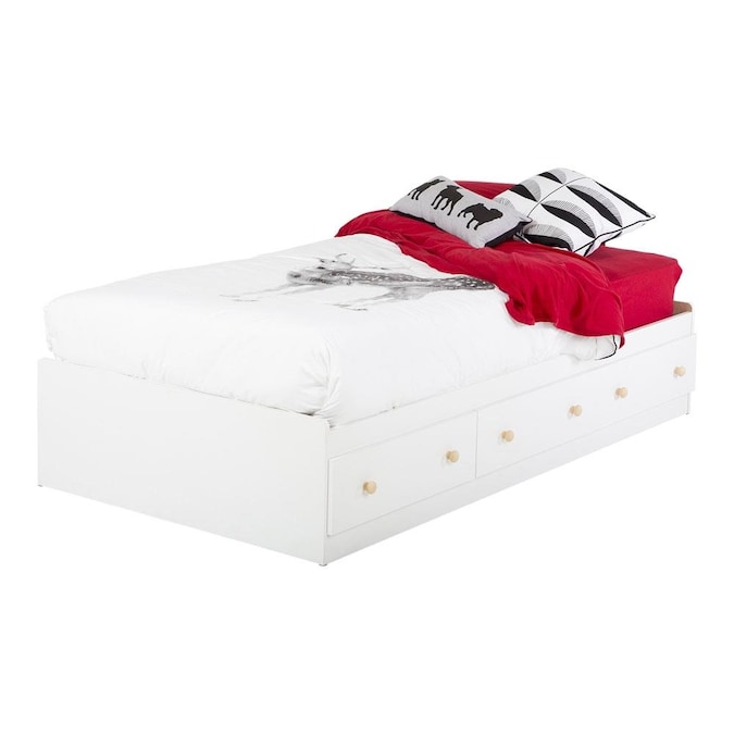 South S Furniture Summertime Pure White Maple Twin Platform Bed With Storage In The Beds Department At Com South S Furniture Summertime Pure, White Twin Storage Bed Canada
