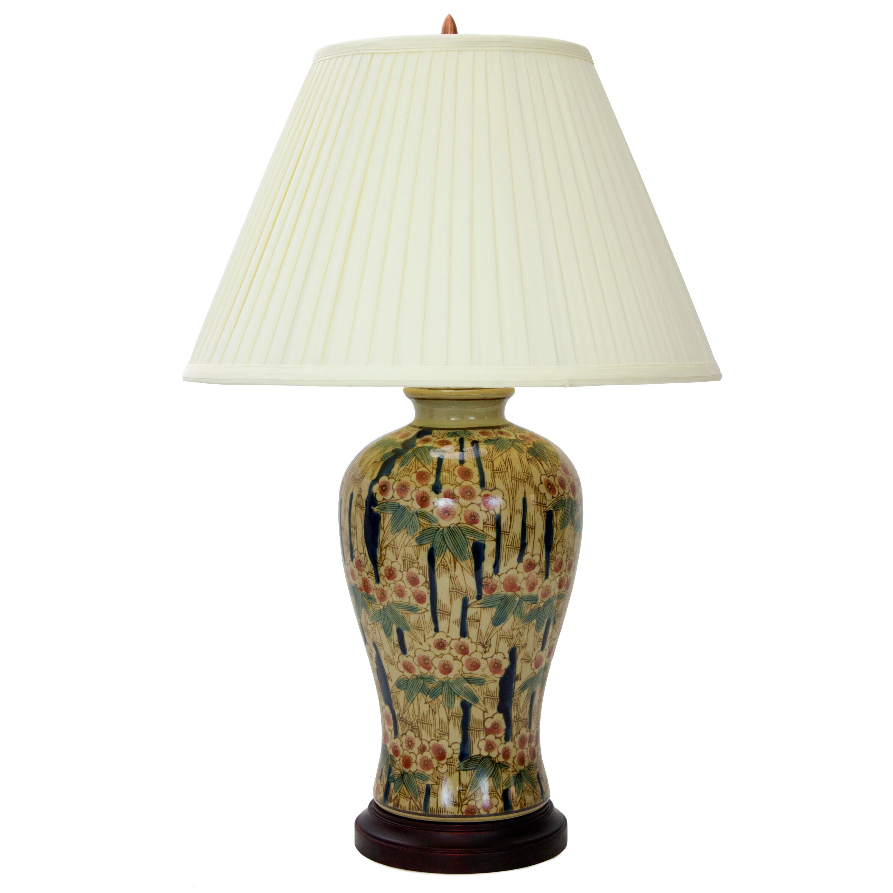 Red Lantern JCO-X8818-8902 Oriental Furniture 25-Inches Multi 3-way Table Lamp with Fabric Shade
