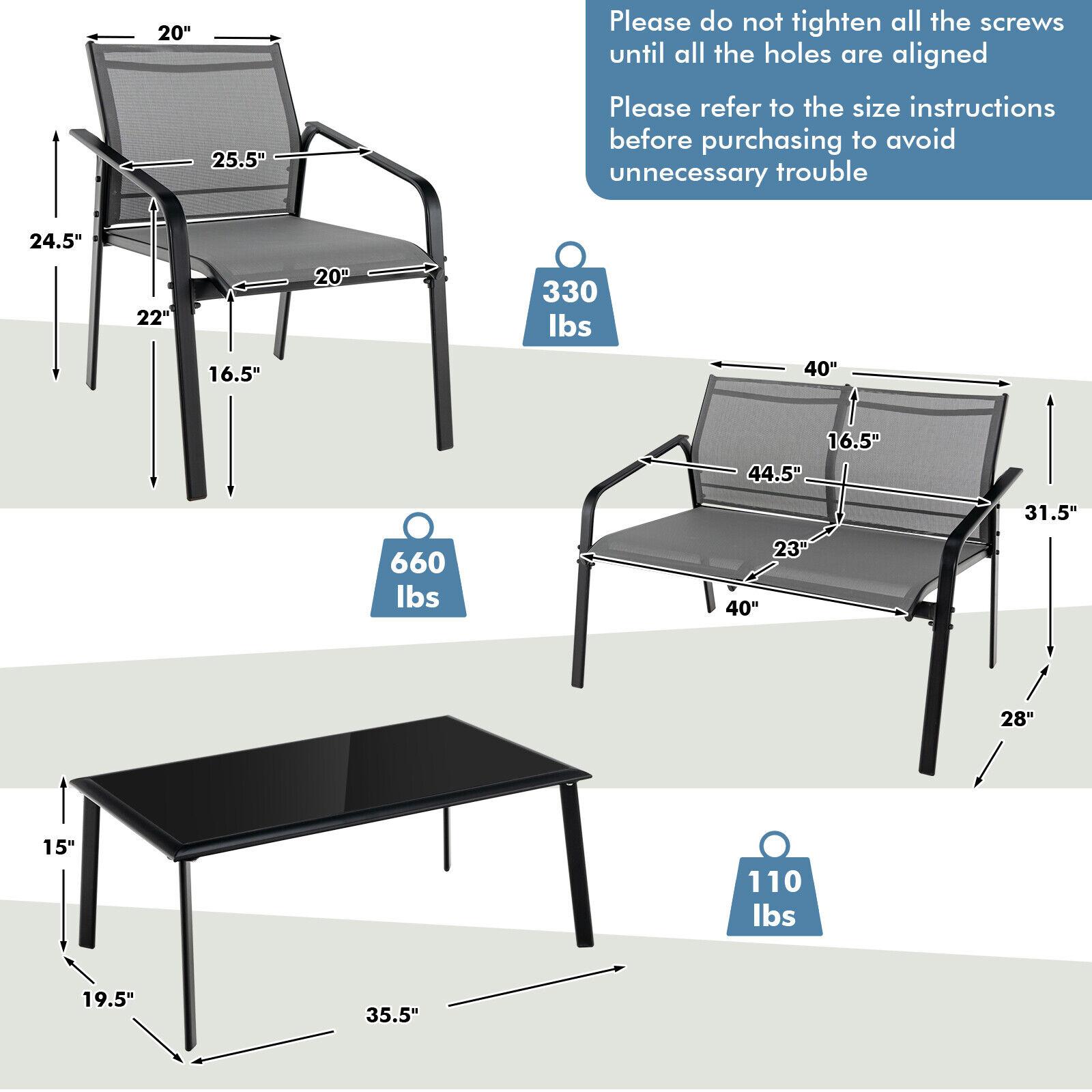 BABOOM BOM-0474GR-CO Patio-Conversation-Sets - View #3