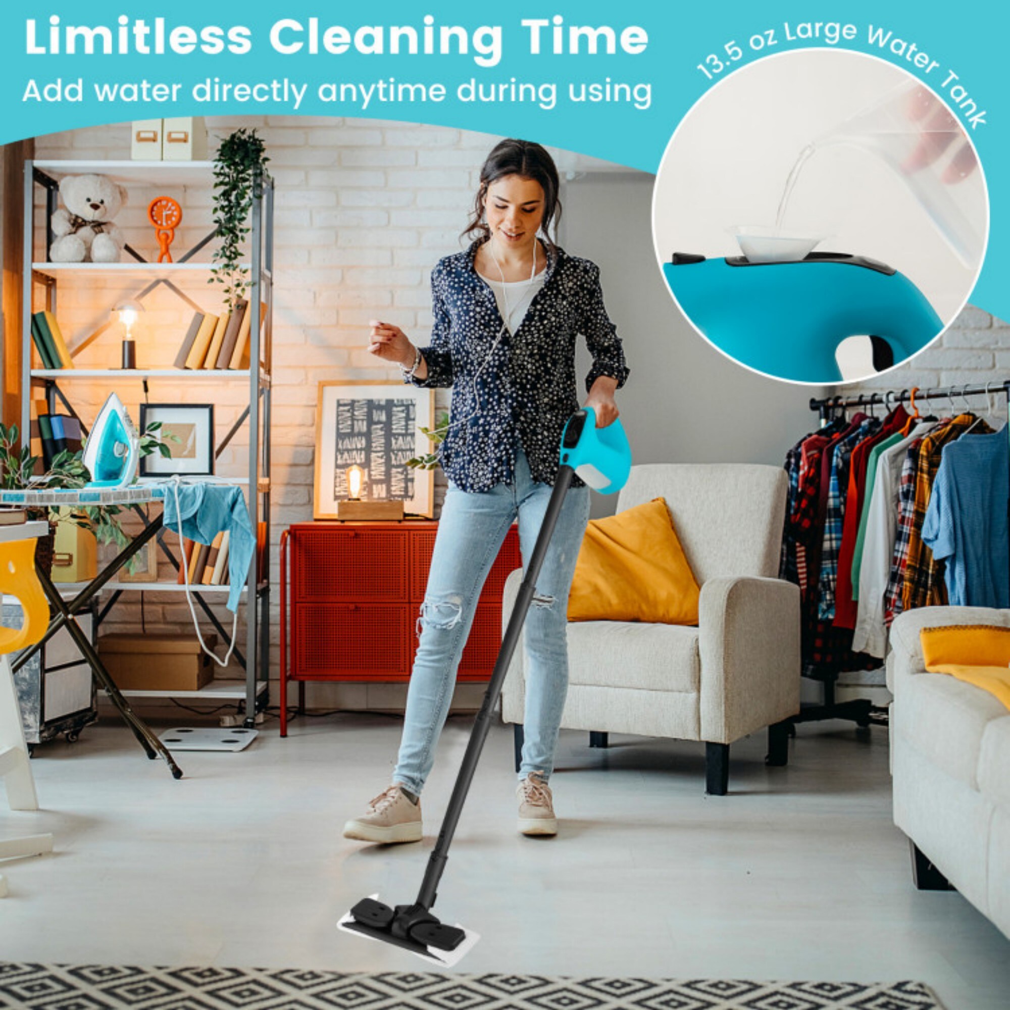 LUCKY ONE LO-ES10287USBL Steam-Cleaners - View #7