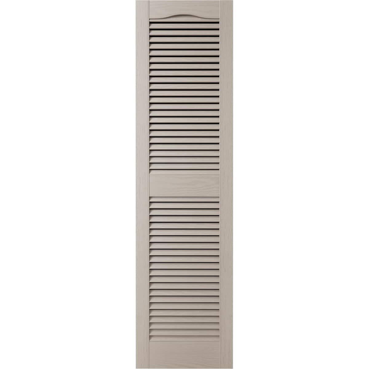Ekena Millwork LL1C12X05600CL 12-in W x 56-in H Clay Louvered Exterior Shutters ( 2 -Pack )