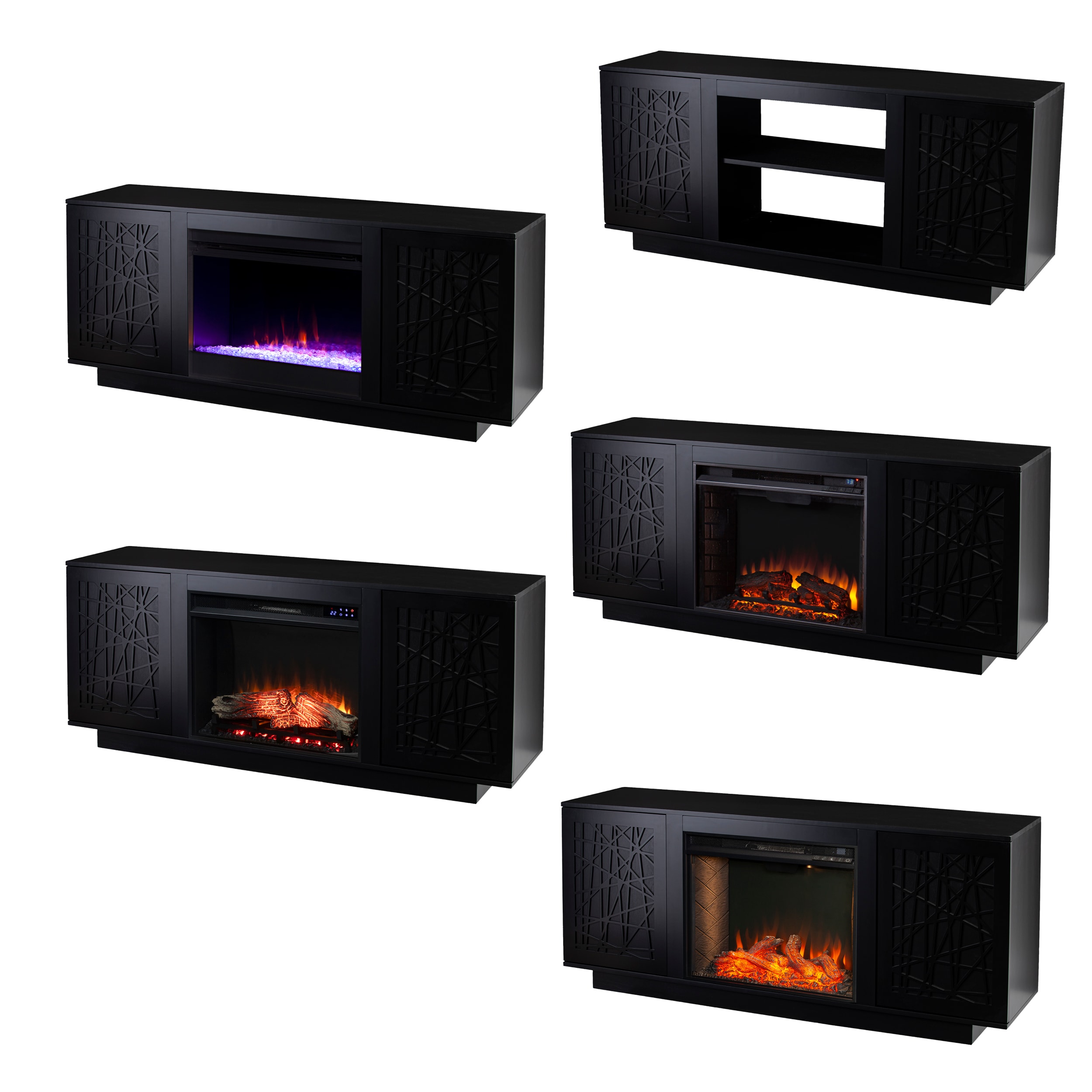 Southern Enterprises Hapsford Color Changing Fireplace, Media