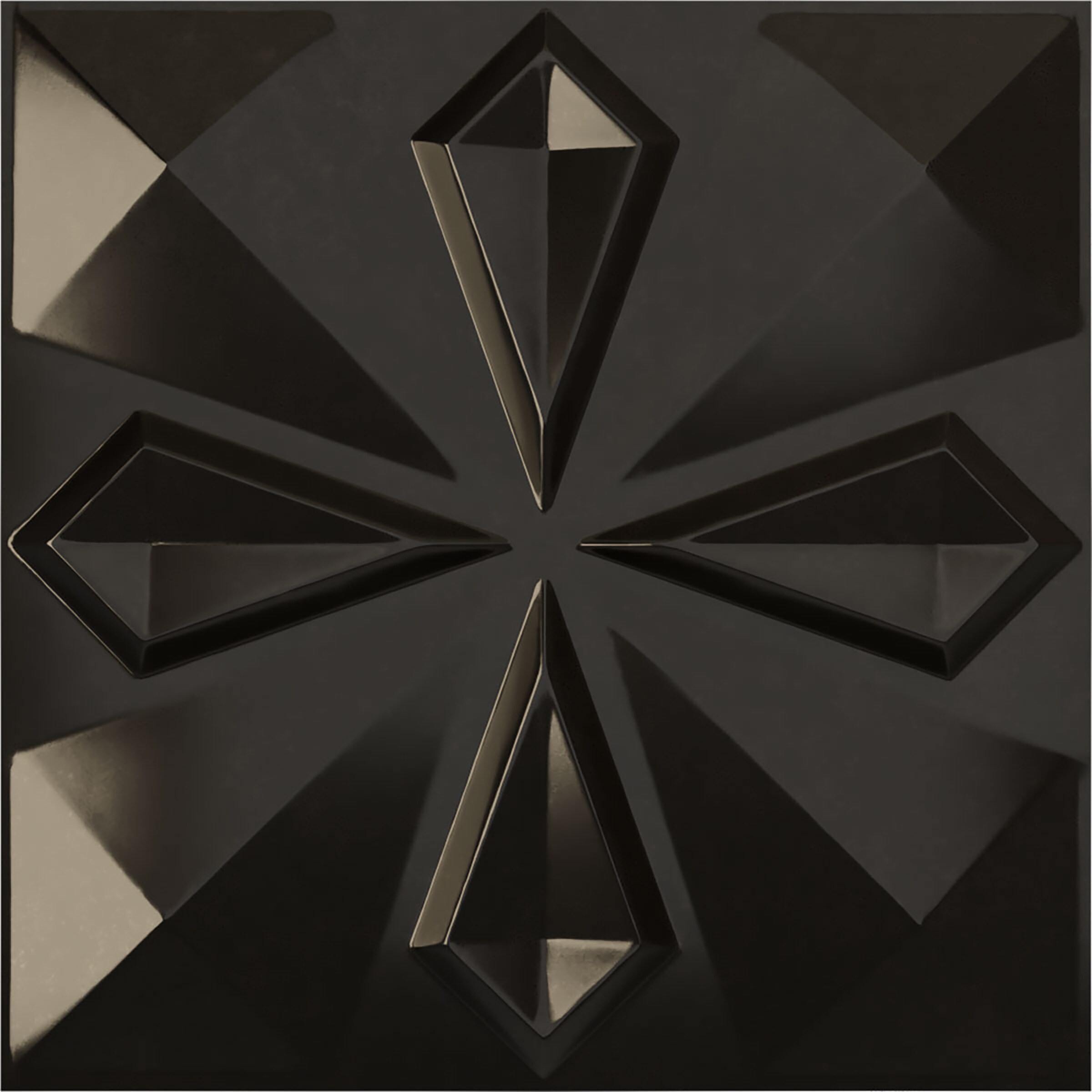 Ekena Millwork WP20X20NKECA 19-5/8-in x 19-5/8-in Embossed Paintable/Stainable Black PVC Wall Panel (
