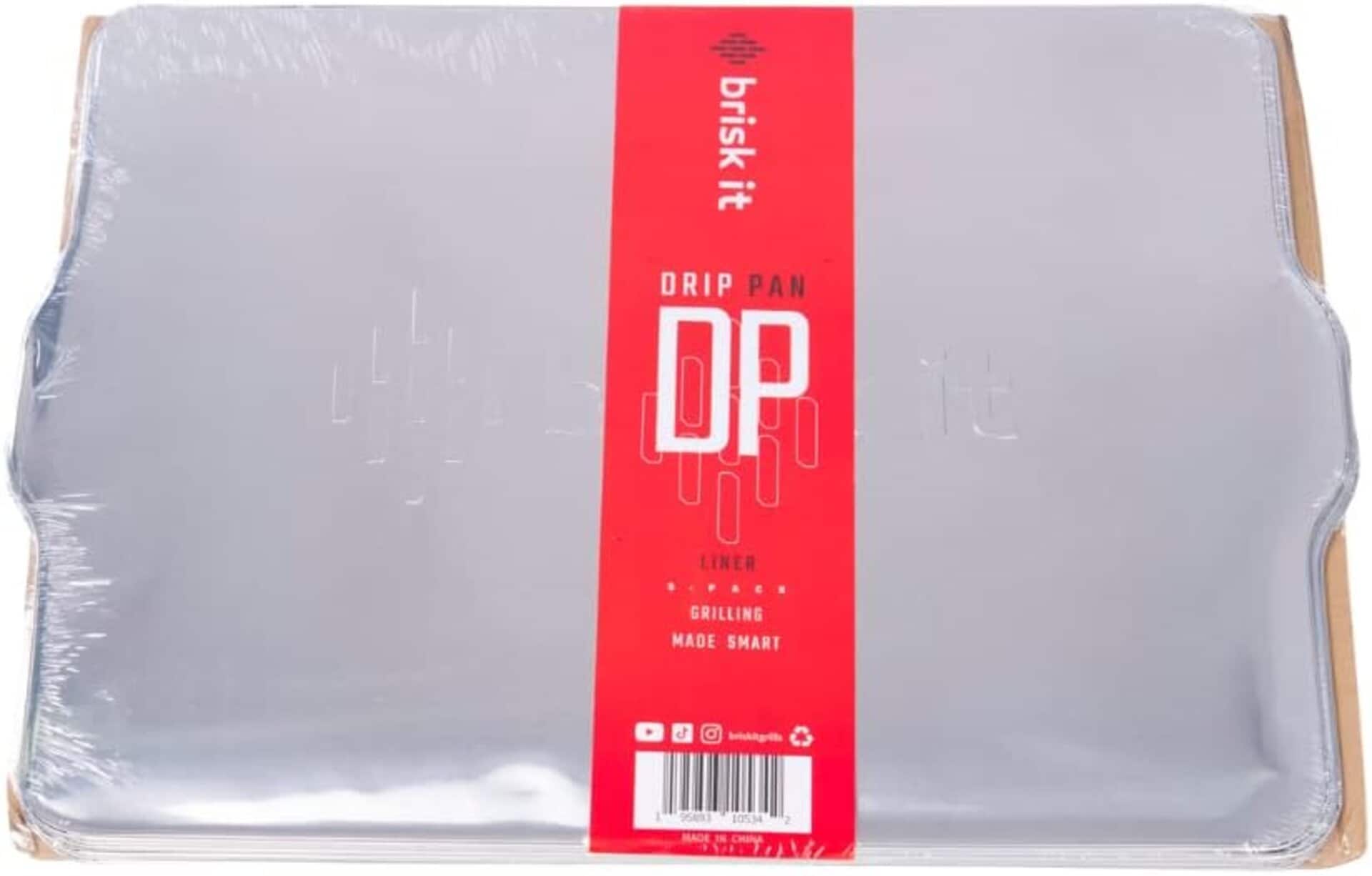 Brisk It DPLO5805P 5 -Pack 8-Inches x 5.75-Inches W Disposable Aluminum Grill Drip pan