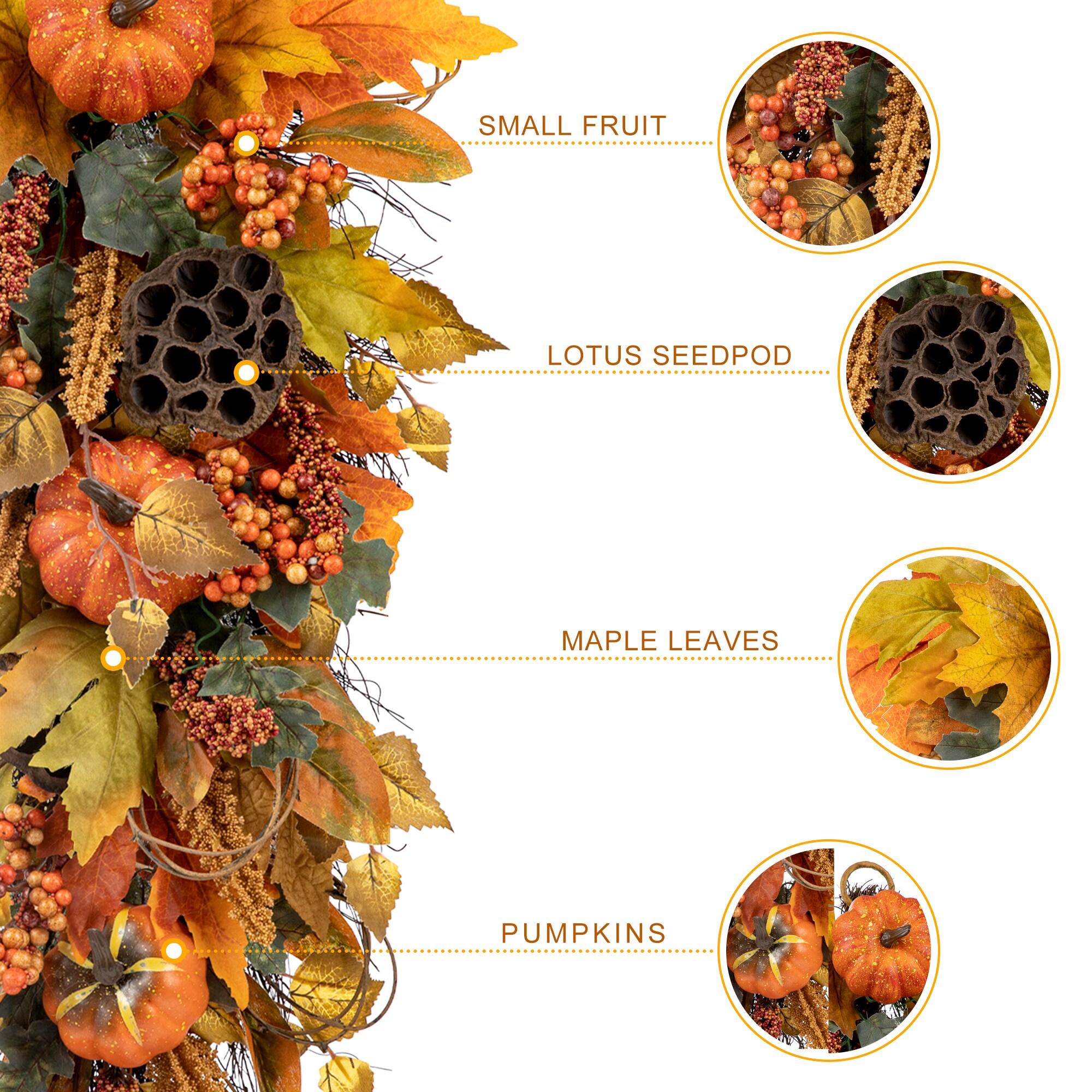 Glitzhome 2019500014 Indoor-Thanksgiving-Decor - View #6