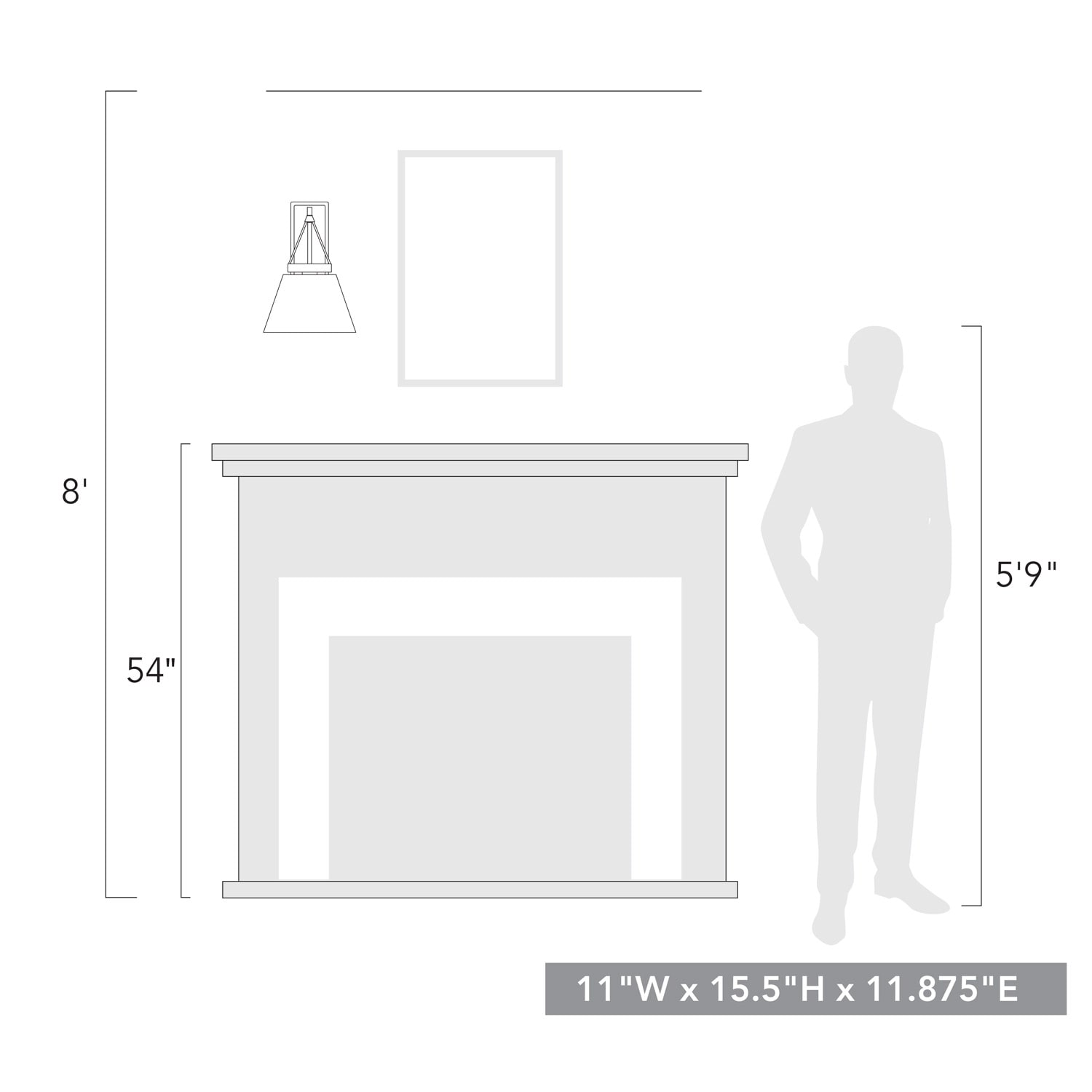 Penn Matte Black and Modern White Conical Wall Sconce