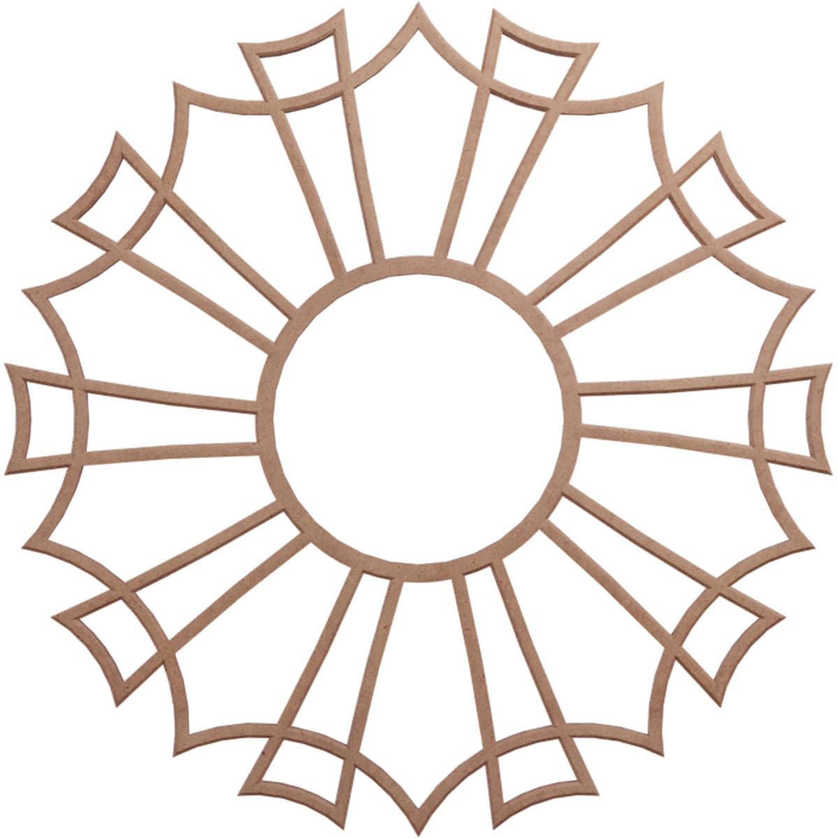 Ekena Millwork CMWP20X20X0375AUMF Augustus Fretwork Pierced 20-Inches W x 20-Inches L Victorian Paint Grade Wood Wood Whole Ceiling Medallion