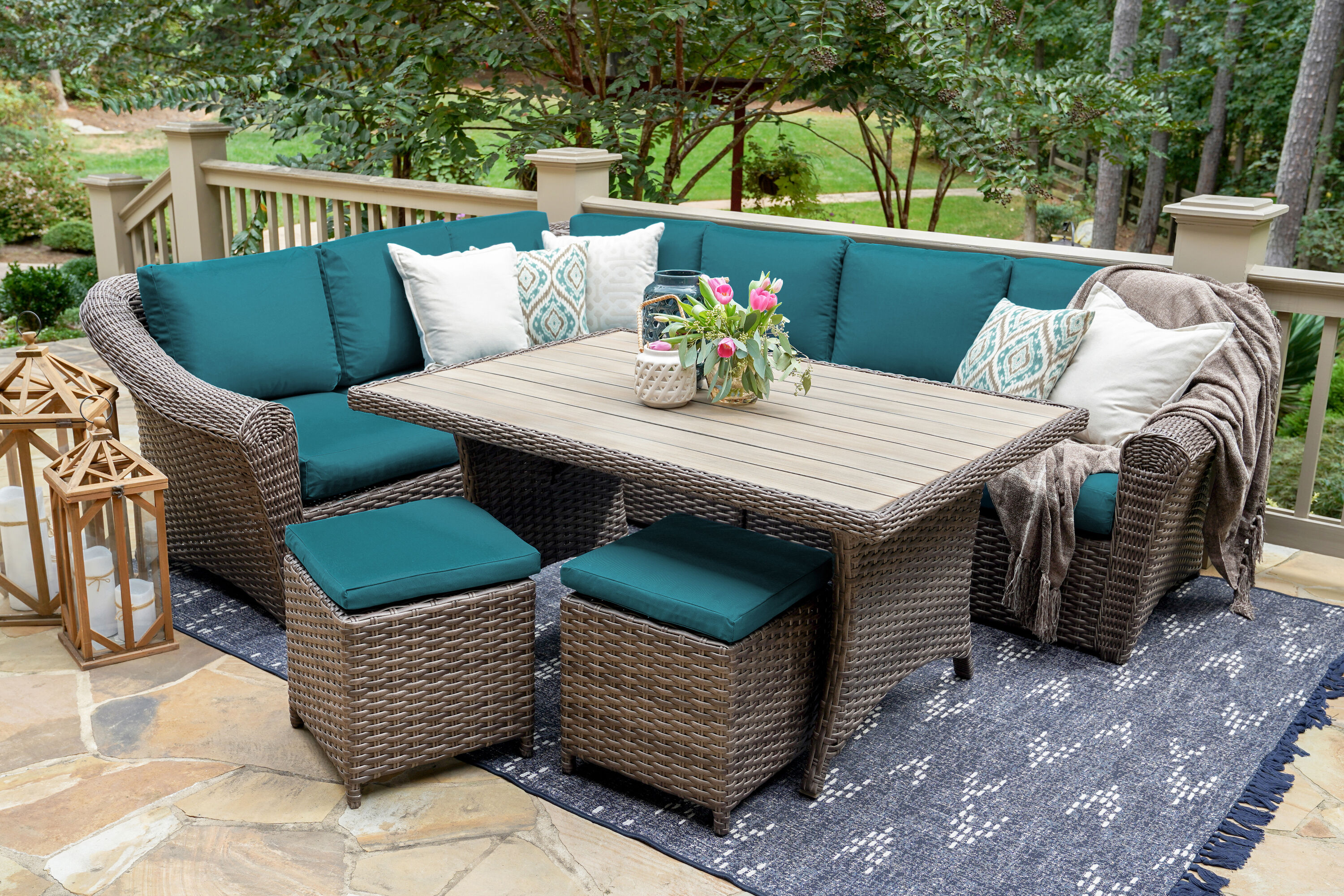 Hampton bay breeze cove patio online sectional seating set with pergola