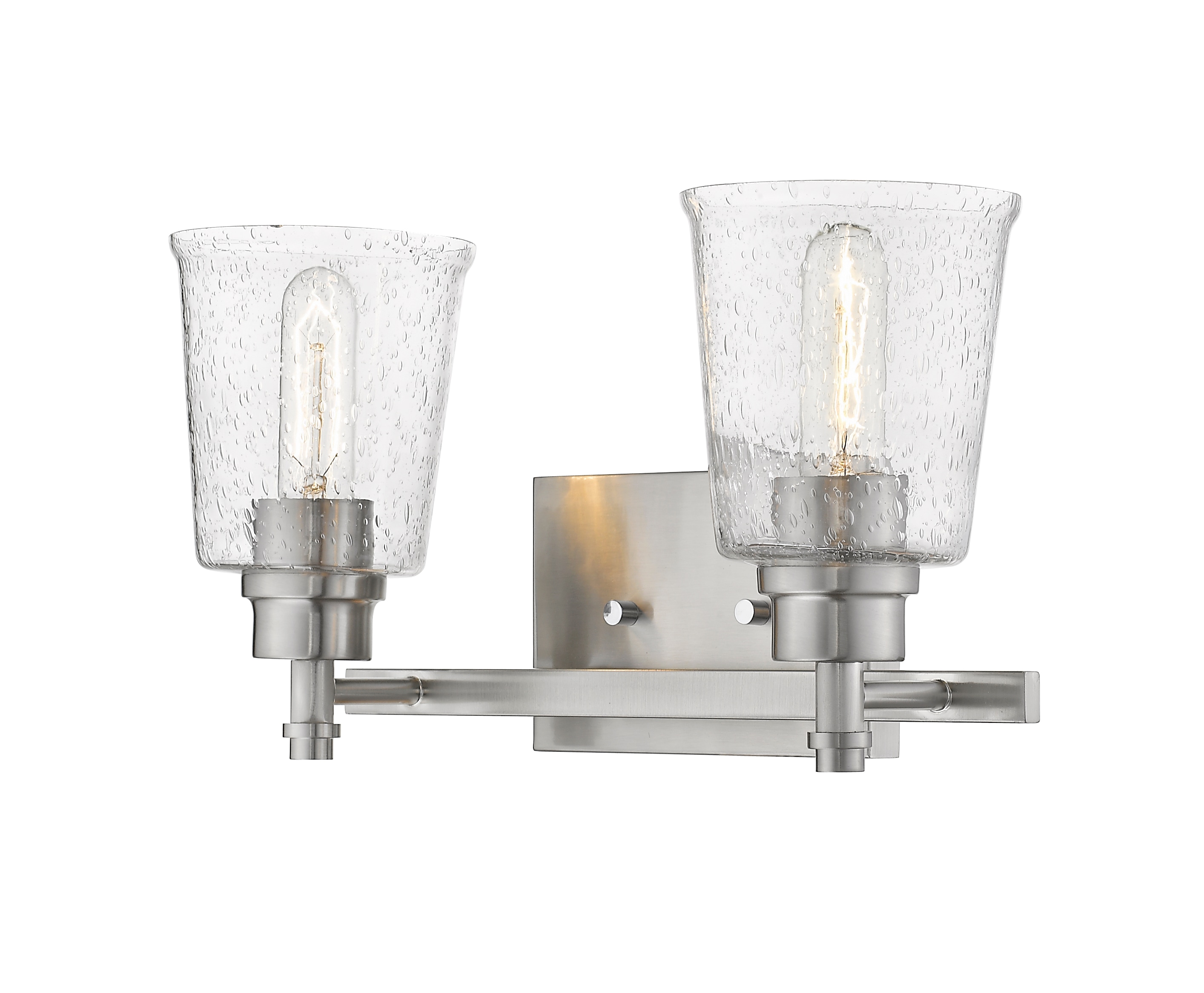Z-Lite 464-2V-BN Bohin 16-in 2 -Light Brushed Nickel Modern/contemporary Vanity light
