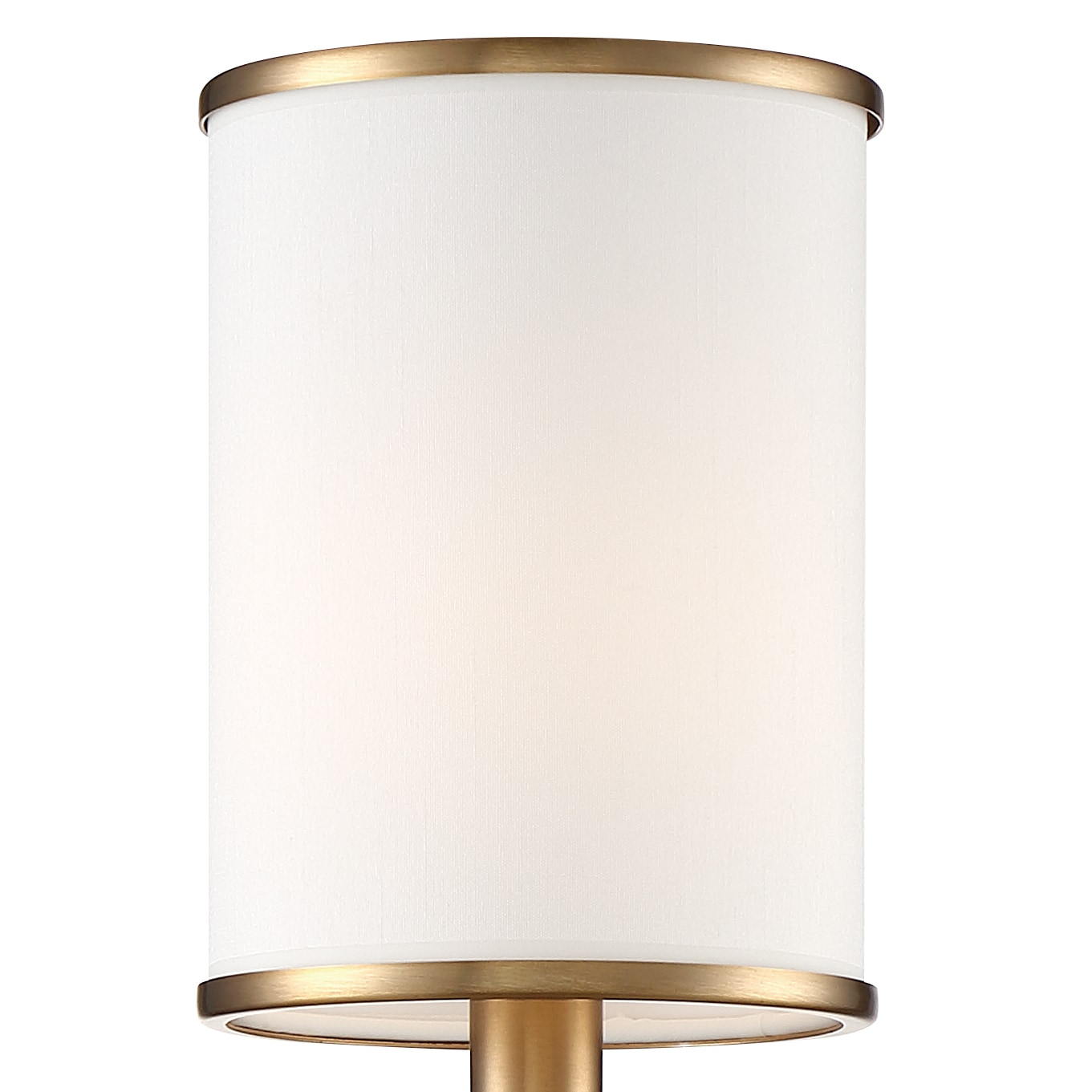 Hatfield 18.5" Vibrant Gold Wall Sconce with White Silk Shade