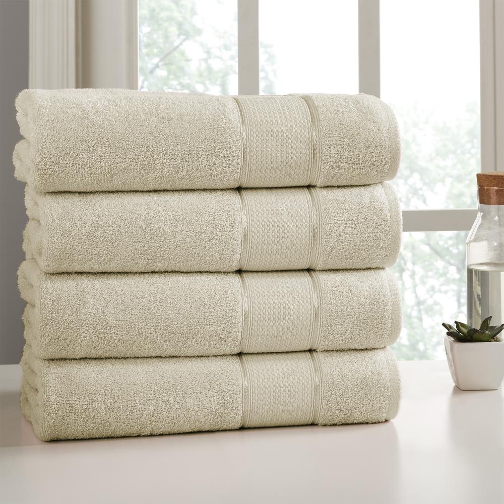 Superior 8pc Soft Zero Twist Cotton Ribbed Plush Towel Set 