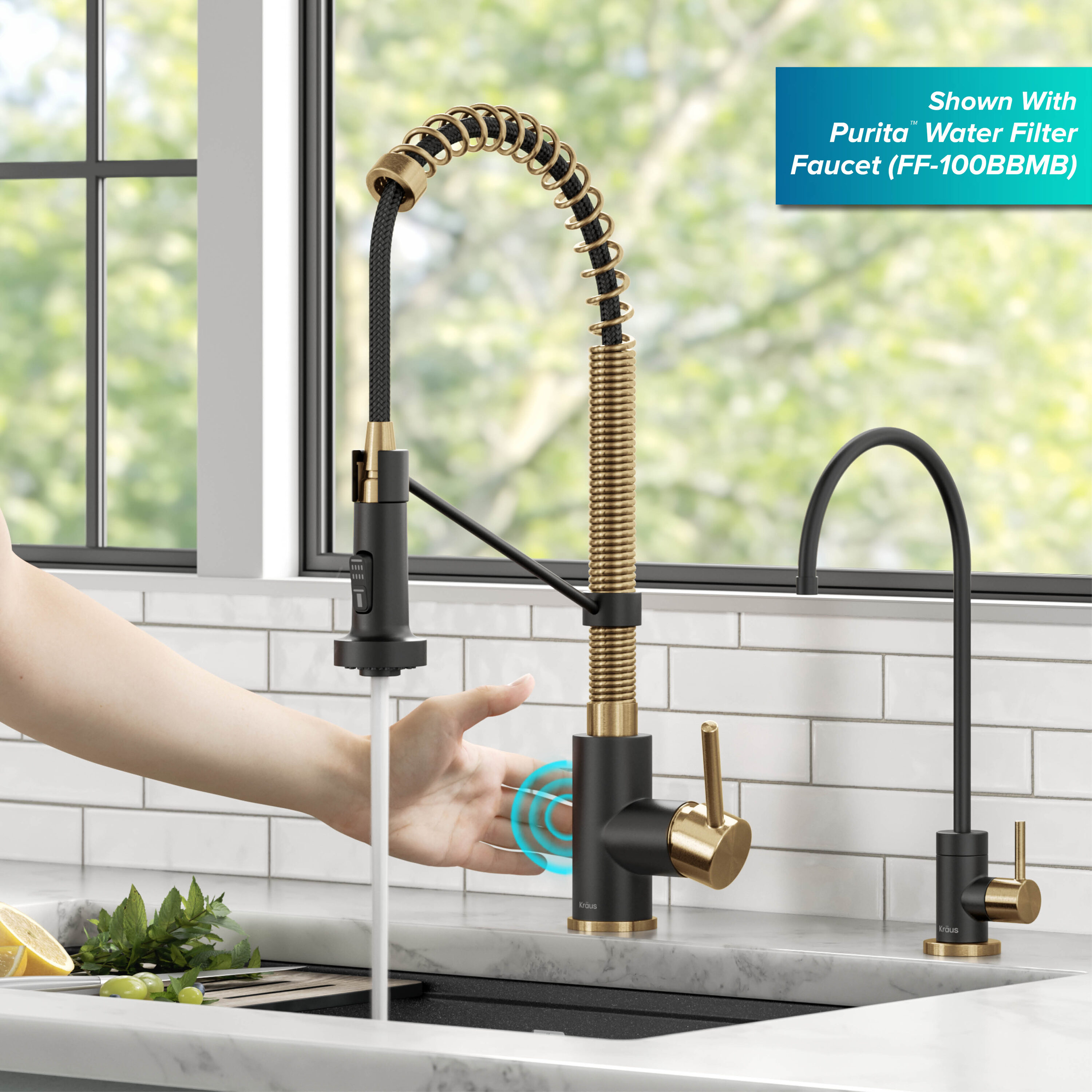 Kraus KSF-1610BBMB Kitchen-Faucets - View #2