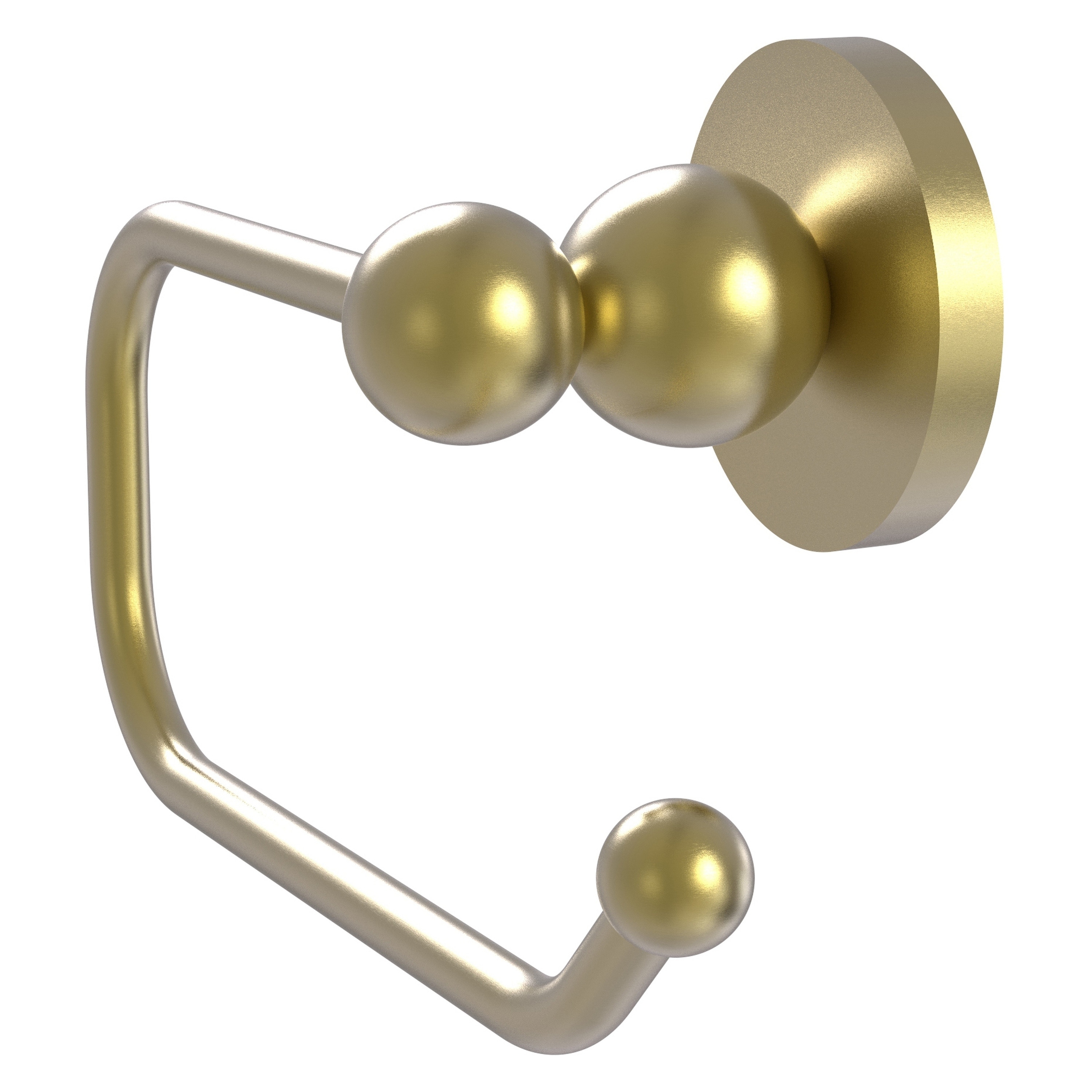 Allied Brass BL-24E-SBR Bolero Satin Brass Wall mount Single post Toilet Paper Holder 1 -Rolls