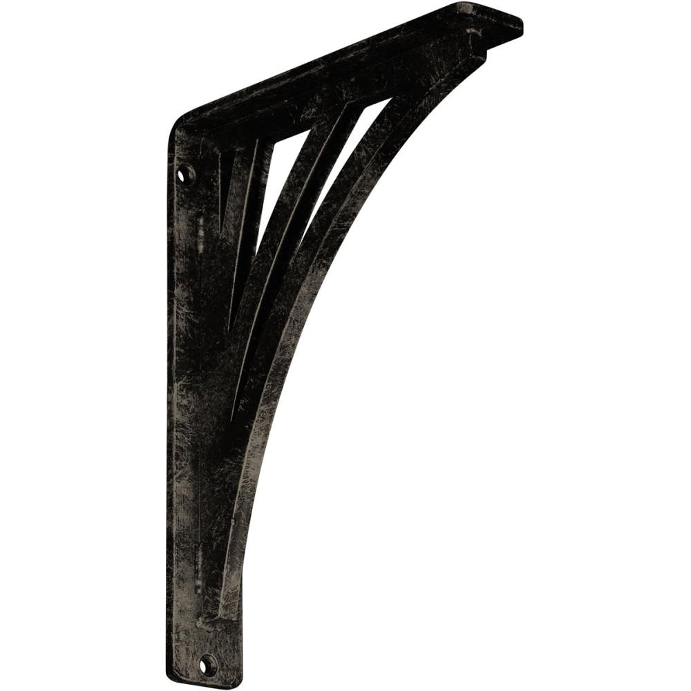 Ekena Millwork BKTM01X07X10SNEAPG Nevio 7.5-in x 1.5-in x 10-in Antique gold Wrought iron Mounting bracket