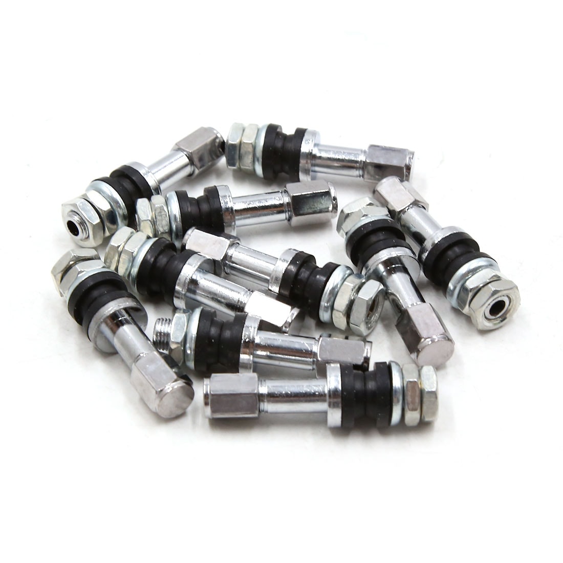 Unique Bargains 10pcs Universal Aluminum Alloy Motorcycle Car Tubeless Wheel Tire Valve Stem Rim