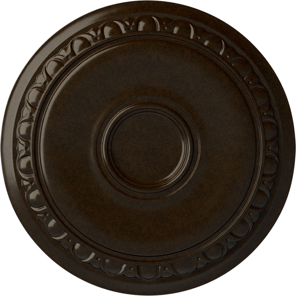 Ekena Millwork CM24CABZS Caputo 24.25-in W x 24.25-in L Painted Bronze Polyurethane Whole Ceiling Medallion
