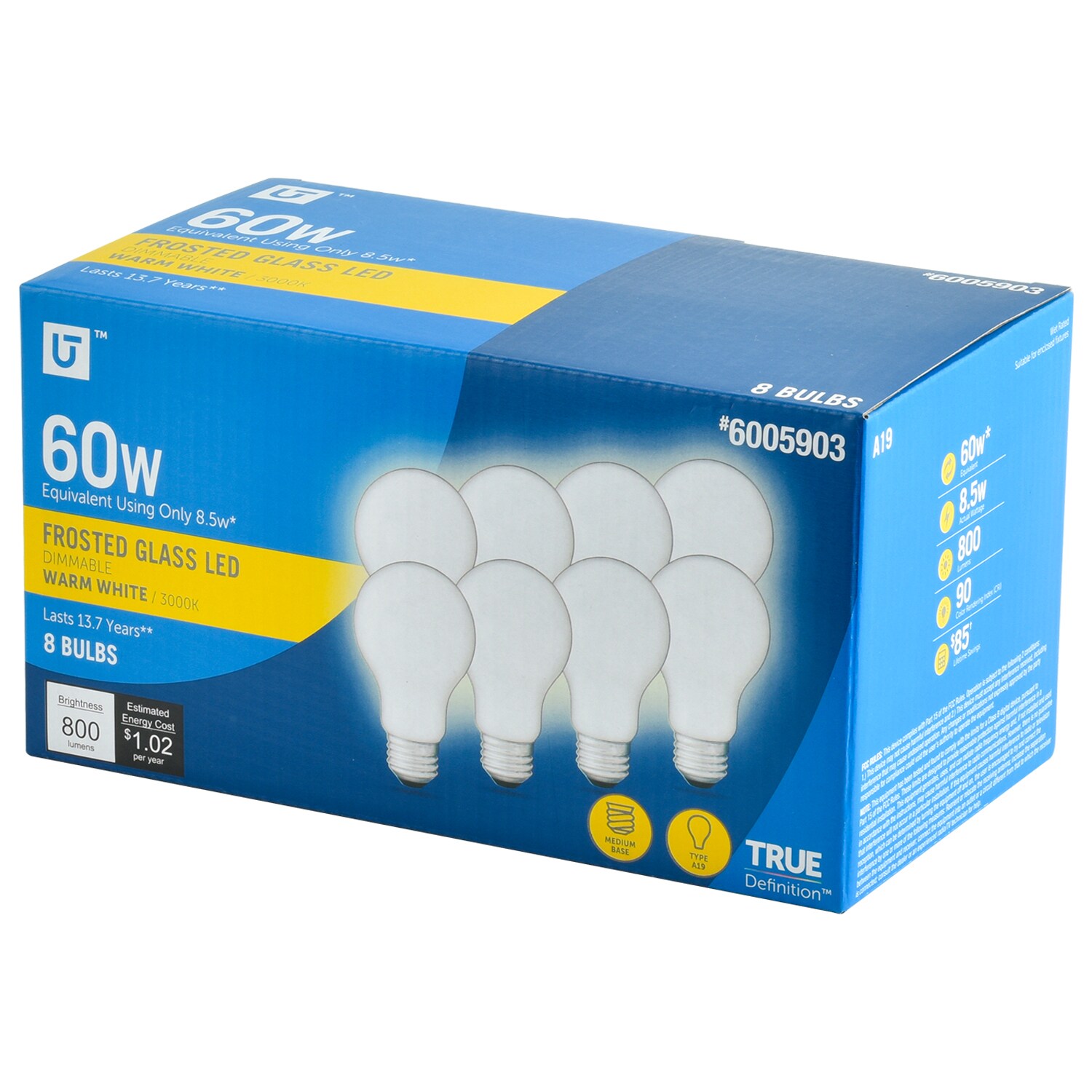 Utilitech 5A19DG8.5WOP30K8PB Led-Lights - View #5