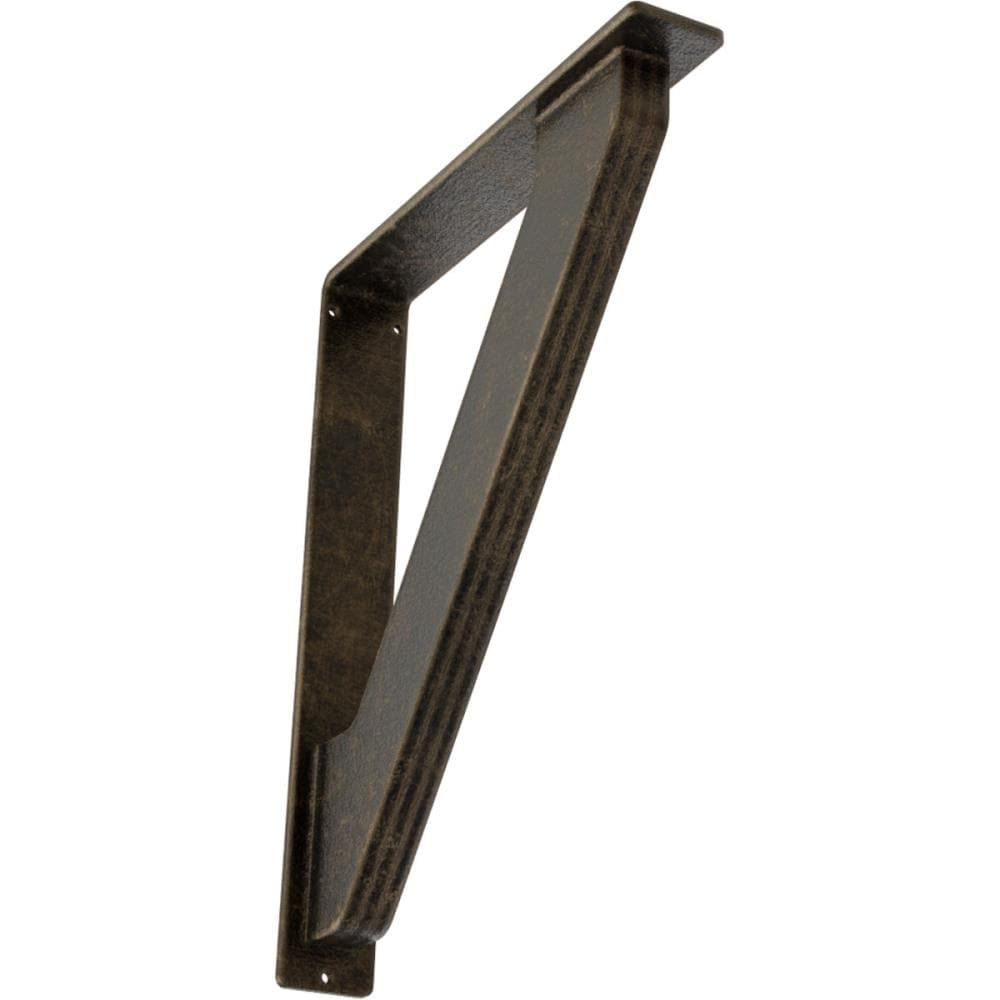 Ekena Millwork BKTM02X12X15TTRAPG Traditional 12-in x 2-in x 15-in Antique gold Wrought iron Countertop support bracket