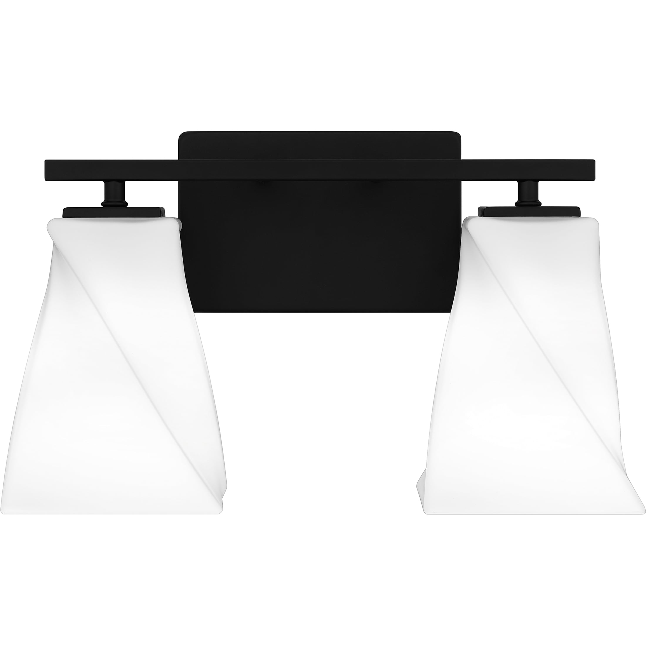 Quoizel STS8615MBK Stetson 14.75-in 2 -Light Matte Black Transitional Vanity light