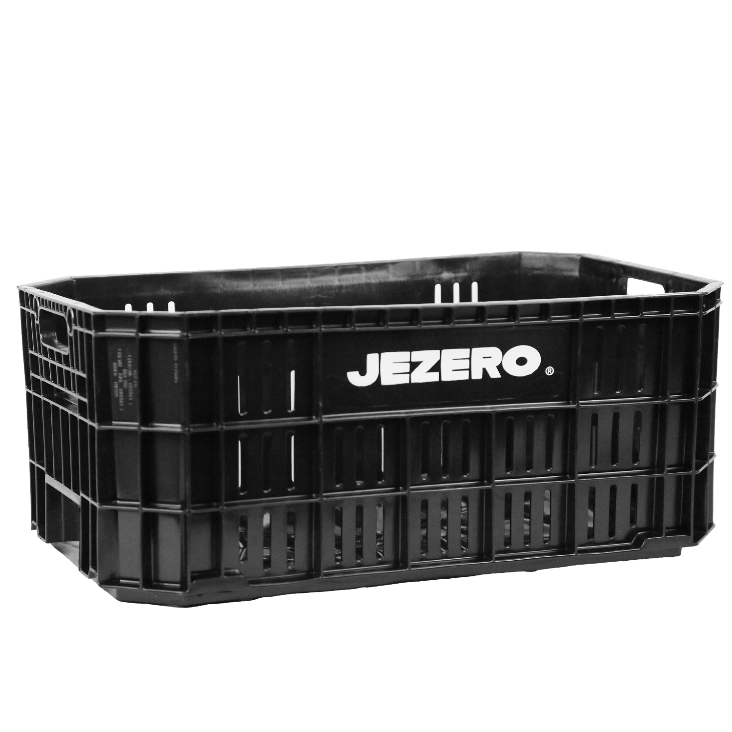 JEZERO Single - Black Harvest Crate Tote for Household Storage: The Ultimate Storage Tote for Groceries Garages Kayaking and Outdoor Stackable Storage (PN: JHT-BLK) #JHT-BLK