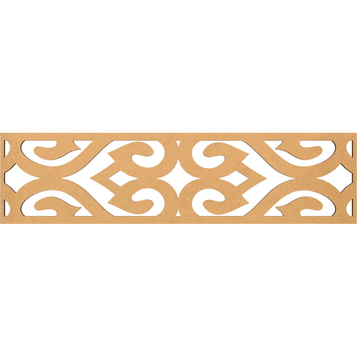 Ekena Millwork MLDB12X47KEEMF Keene Fretwork Flat Trim 13-in x 3.92-ft Brown Unfinished 2157825 Pierced Wall Panel Moulding