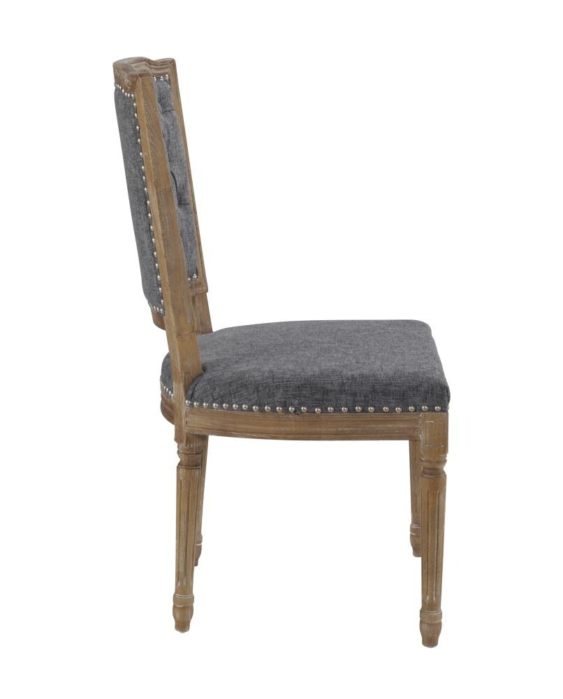 Linon Avalon Cotton Upholstered Side Chair Wood Frame At Lowes Com   14701811 