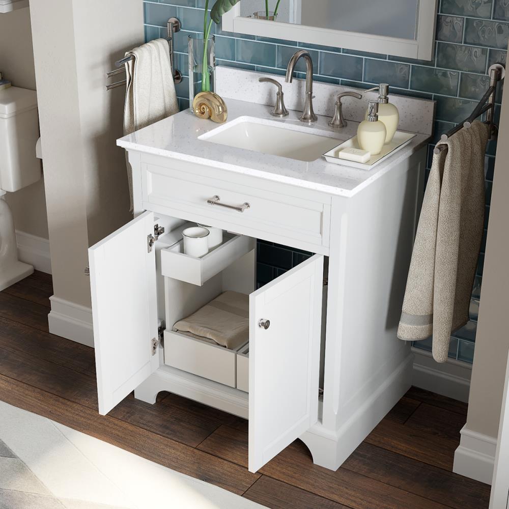 allen + roth Roveland 30-in White Undermount Single Sink Bathroom ...