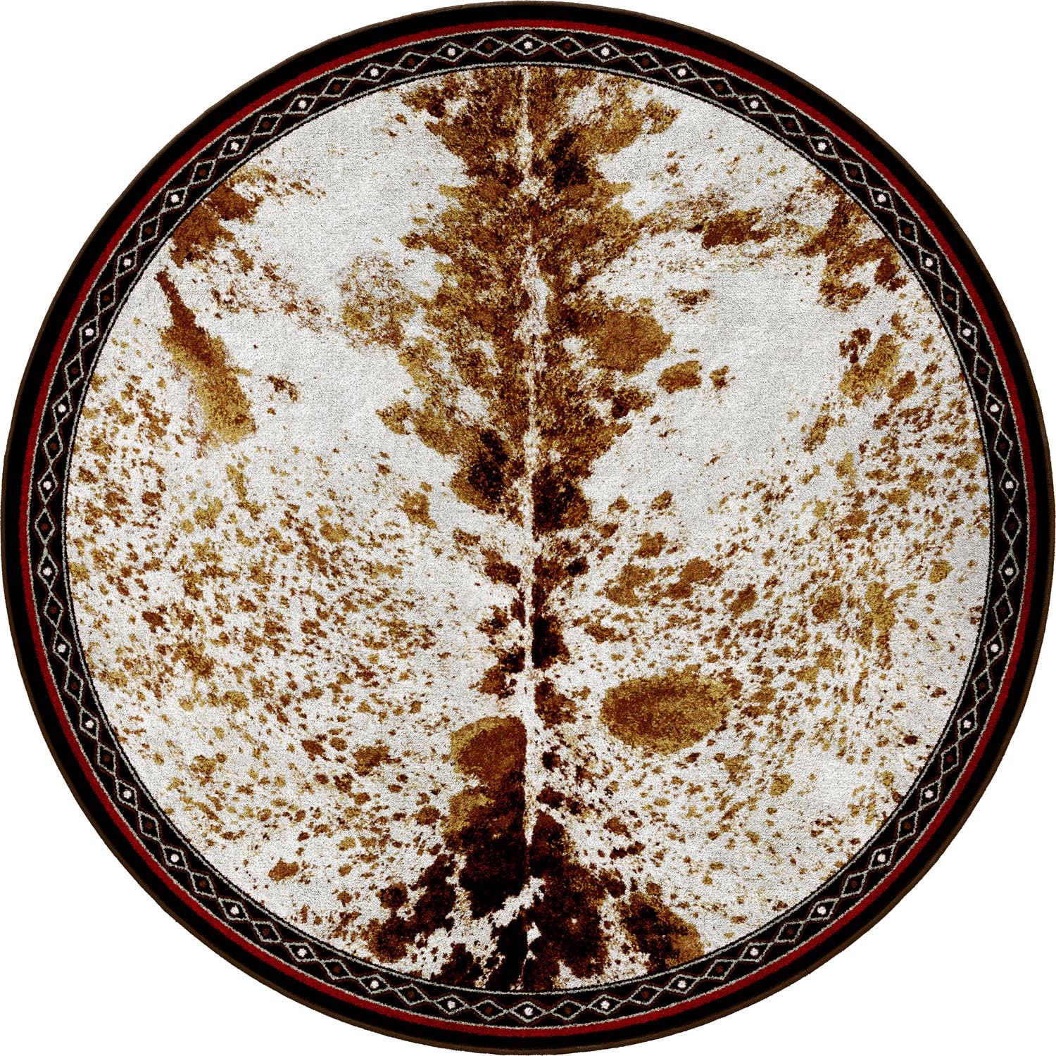 American Dakota 0514SPB296 8 x 8 (ft) Tufted Nylon Spotted Brindle Round Indoor Animal print Area rug